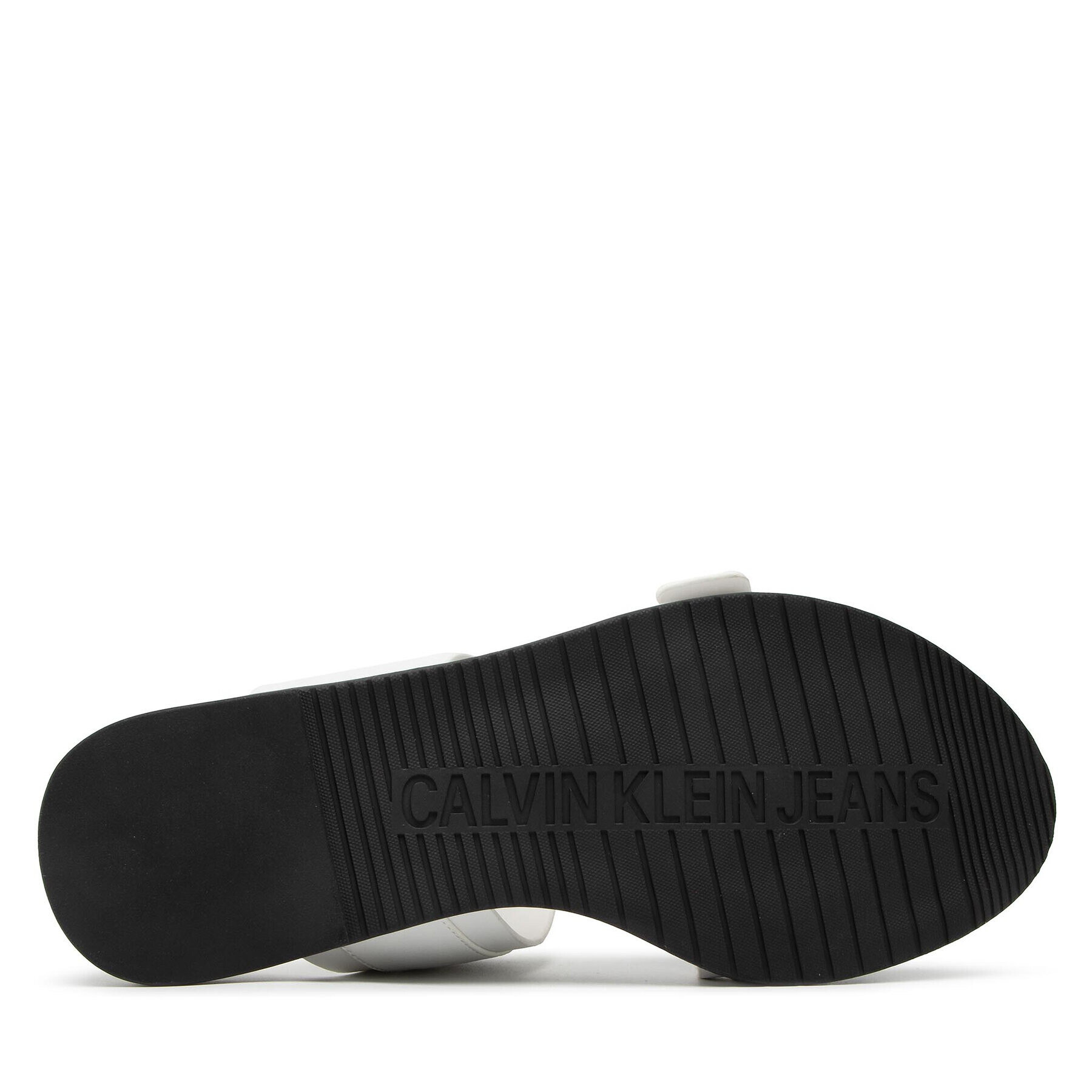 Calvin Klein Jeans Чехли Flat Sandal Twostraps Rub YW0YW00537 Бял - Pepit.bg