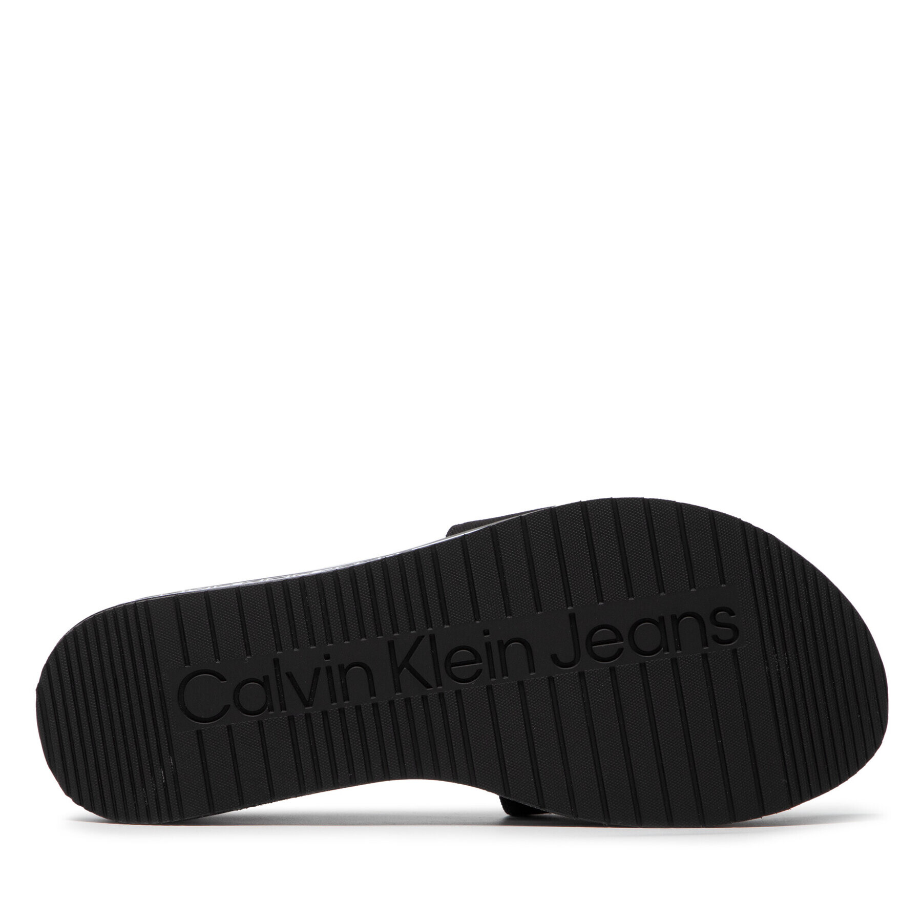 Calvin Klein Jeans Чехли Flatform Sandal Slide YW0YW00563 Черен - Pepit.bg