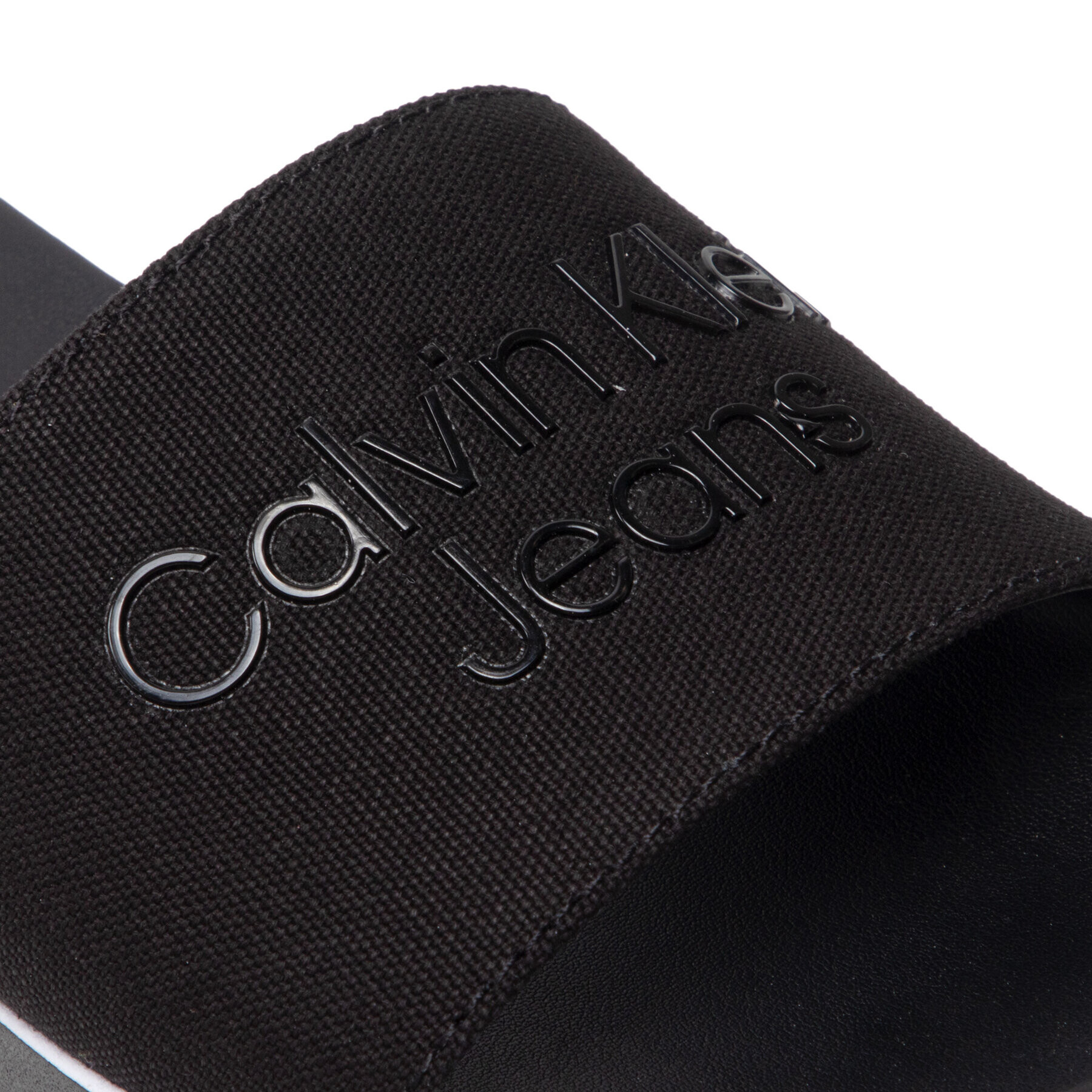 Calvin Klein Jeans Чехли Flatform Sandal Slide YW0YW00563 Черен - Pepit.bg