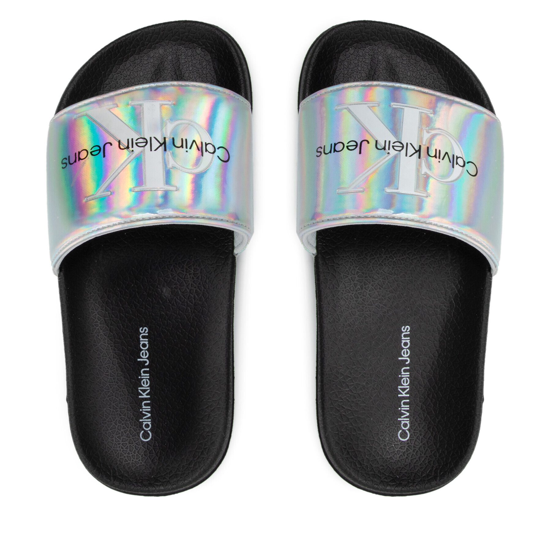 Calvin Klein Jeans Чехли Iridescent Pool Slide V3A0-80222-1172 M Цветен - Pepit.bg