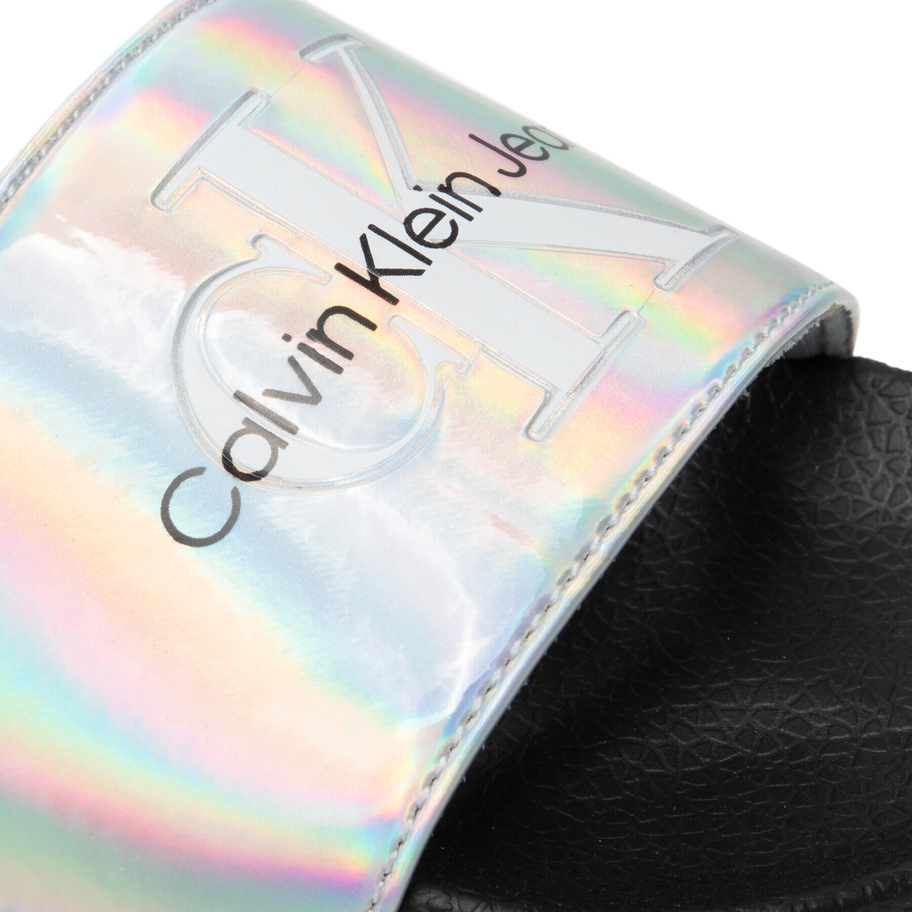 Calvin Klein Jeans Чехли Iridescent Pool Slide V3A0-80222-1172 M Цветен - Pepit.bg