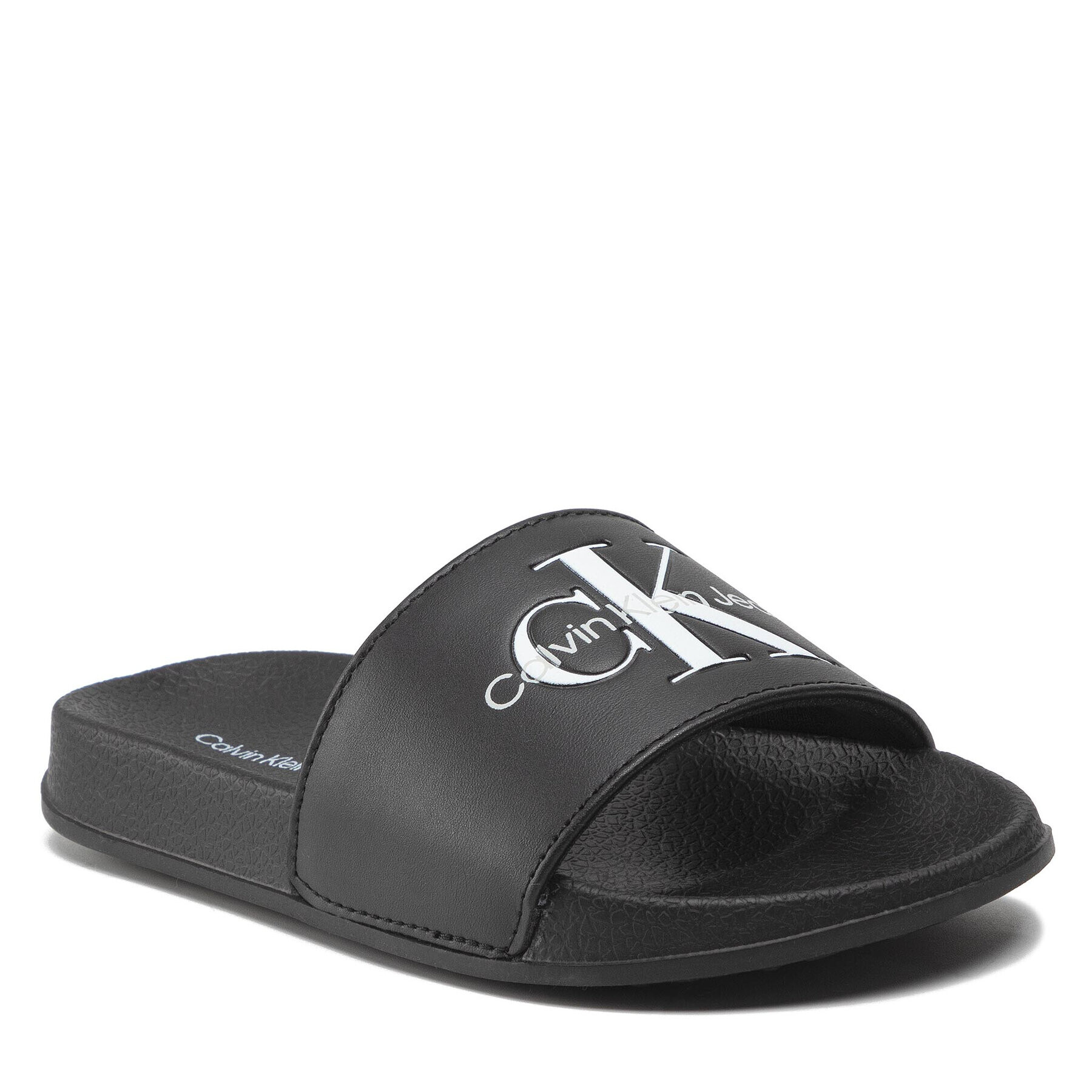 Calvin Klein Jeans Чехли Logo Print Pool Slide V3B0-80160-1172 M Черен - Pepit.bg