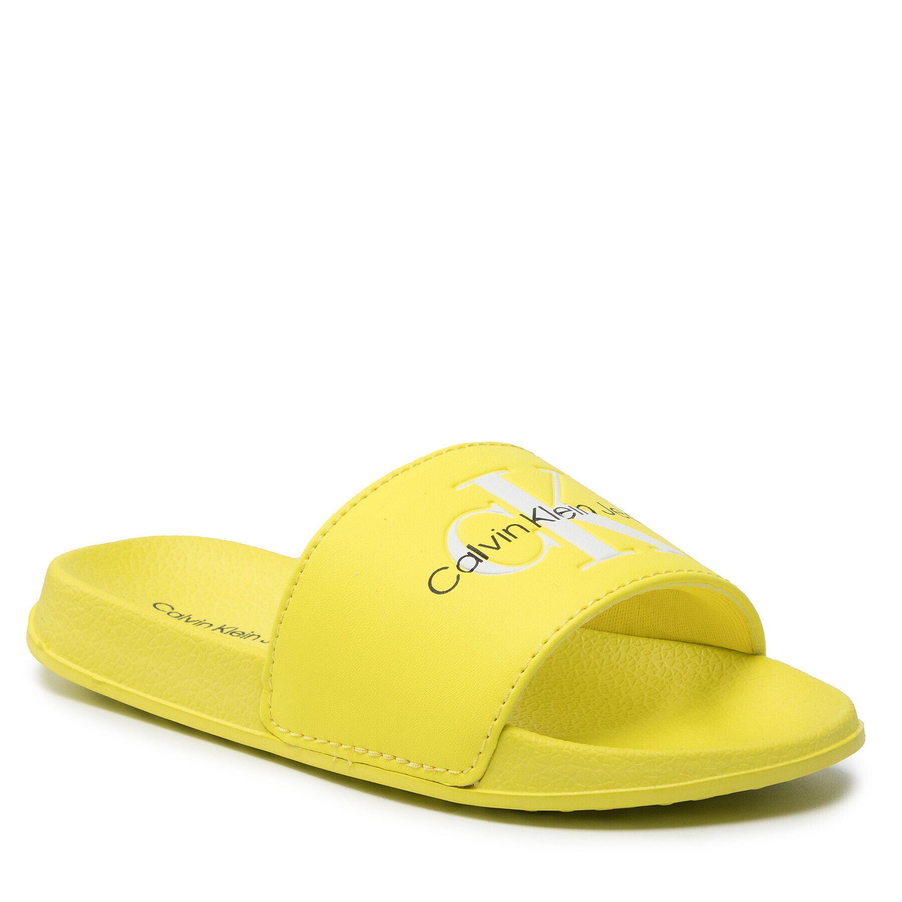 Calvin Klein Jeans Чехли Logo Print Pool Slide V3B0-80160-1172 M Жълт - Pepit.bg