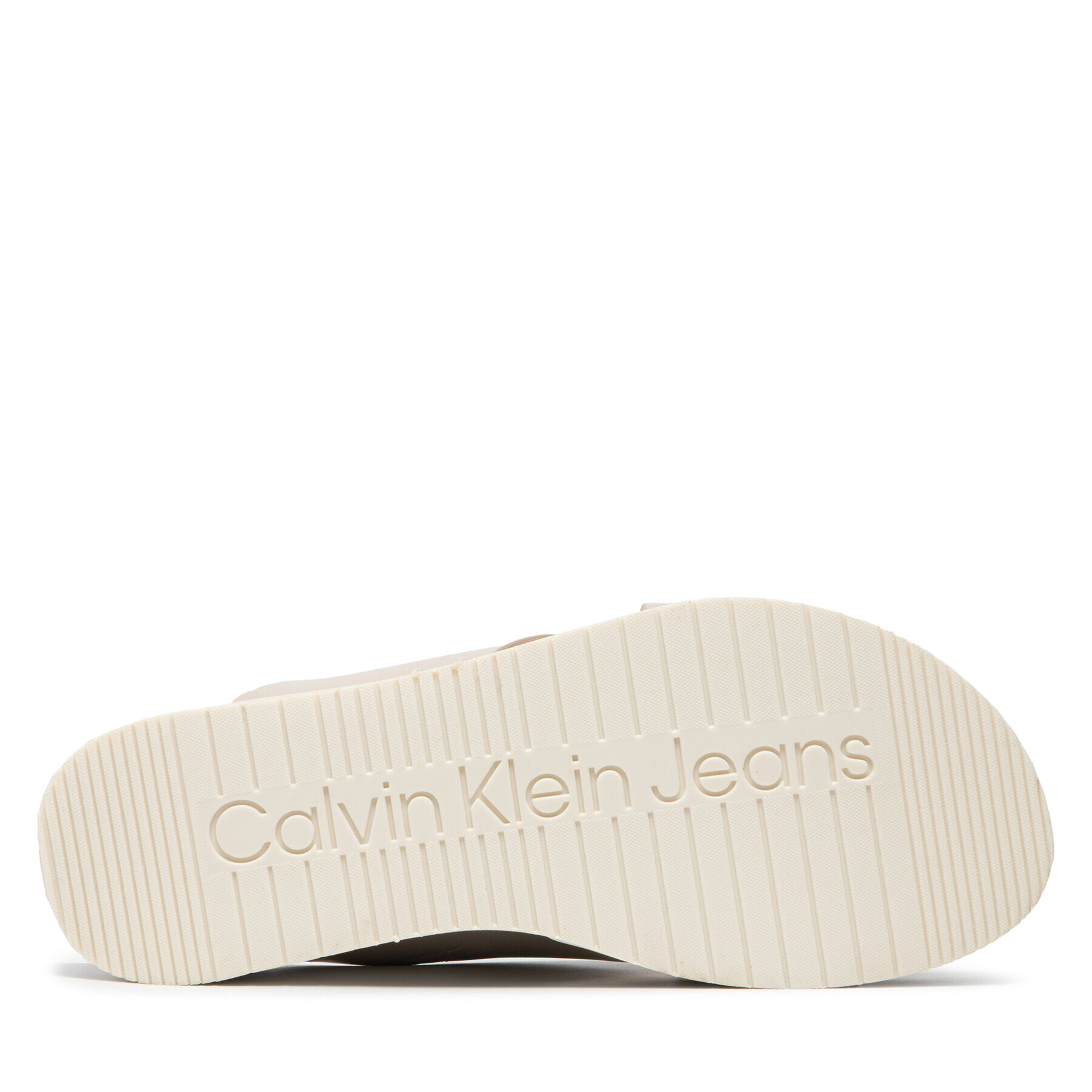 Calvin Klein Jeans Чехли Platform Sandal Crisscross YW0YW00562 Бежов - Pepit.bg