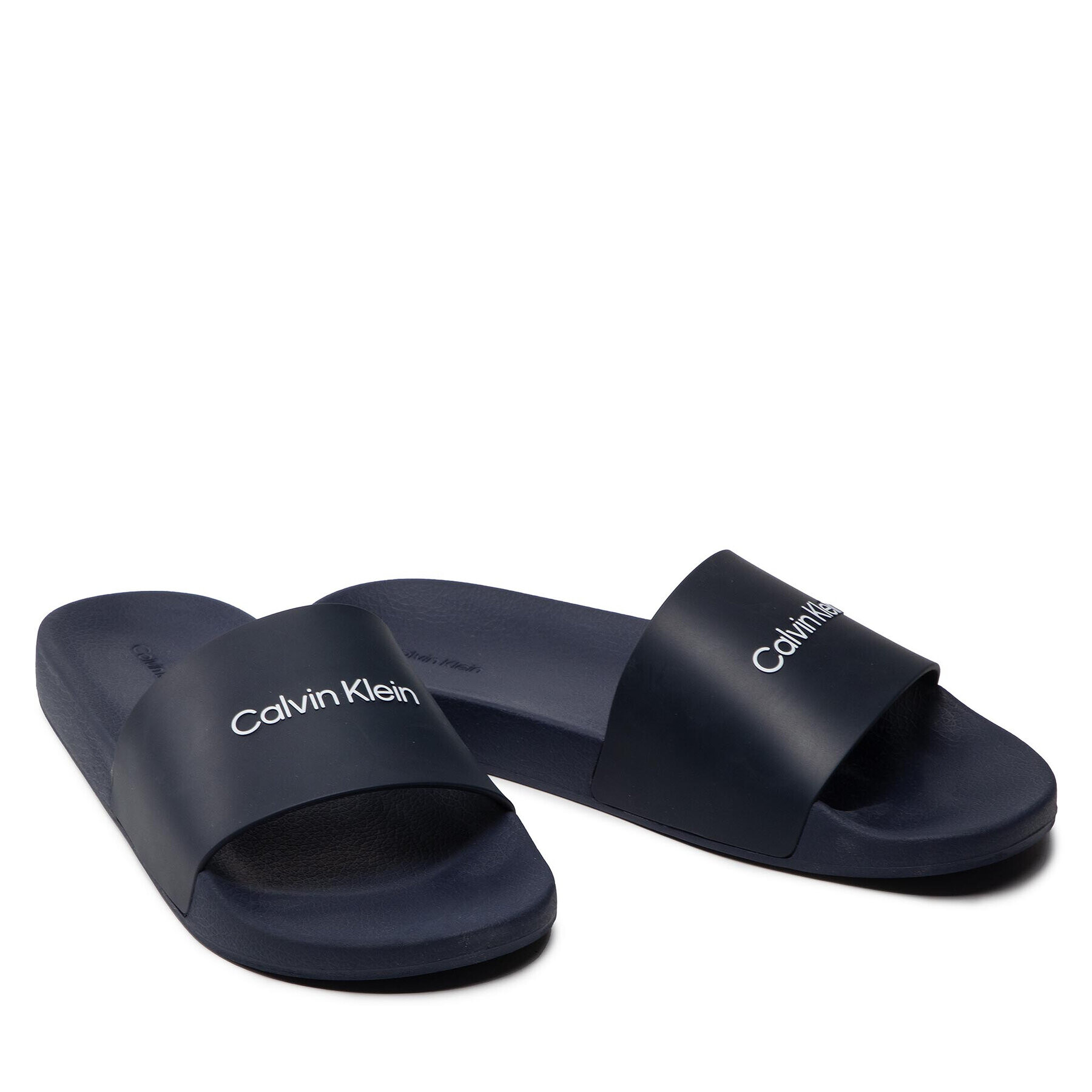 Calvin Klein Jeans Чехли Pool Slide HM0HM00455 Тъмносин - Pepit.bg