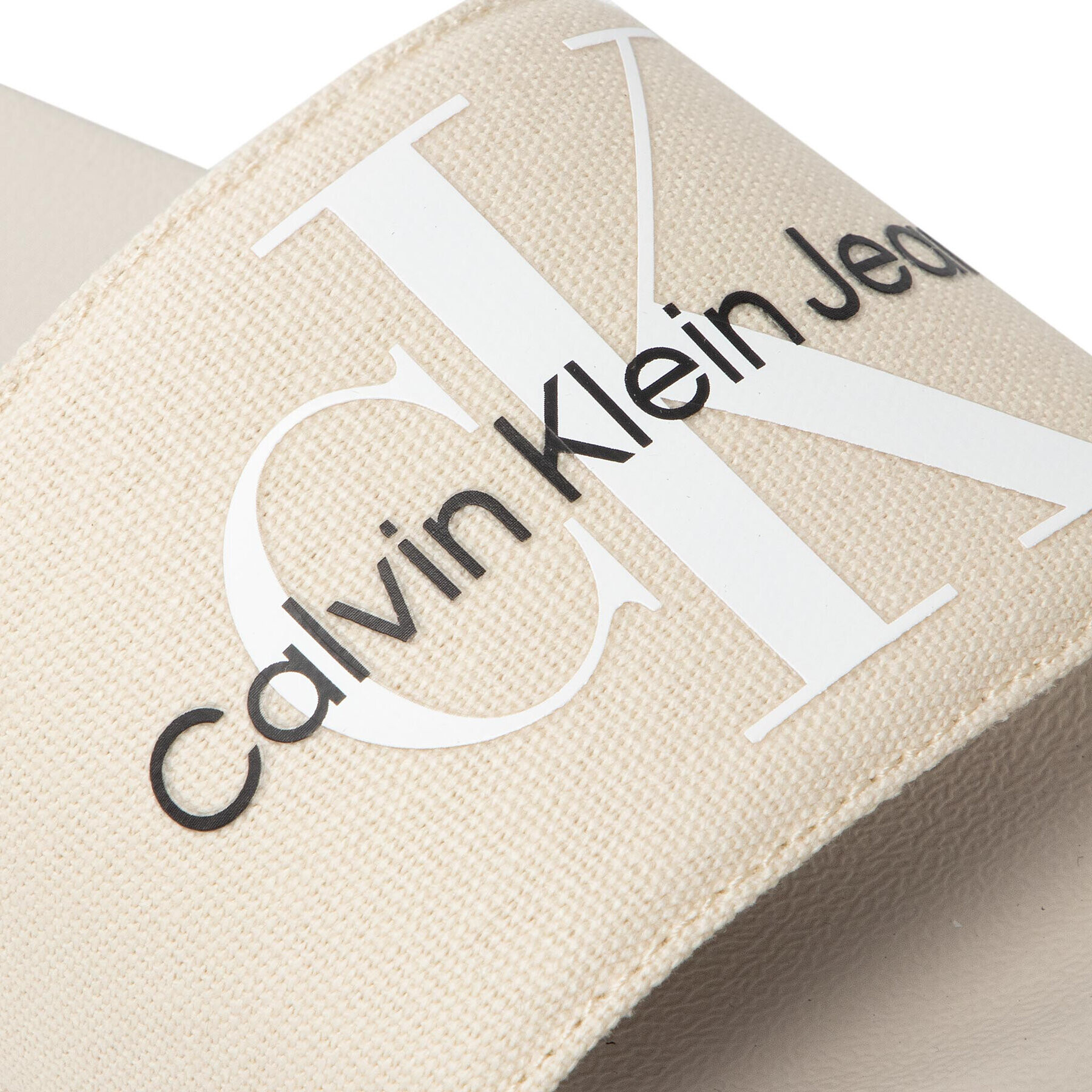 Calvin Klein Jeans Чехли Slide Monogram Co YM0YM00061 Бежов - Pepit.bg