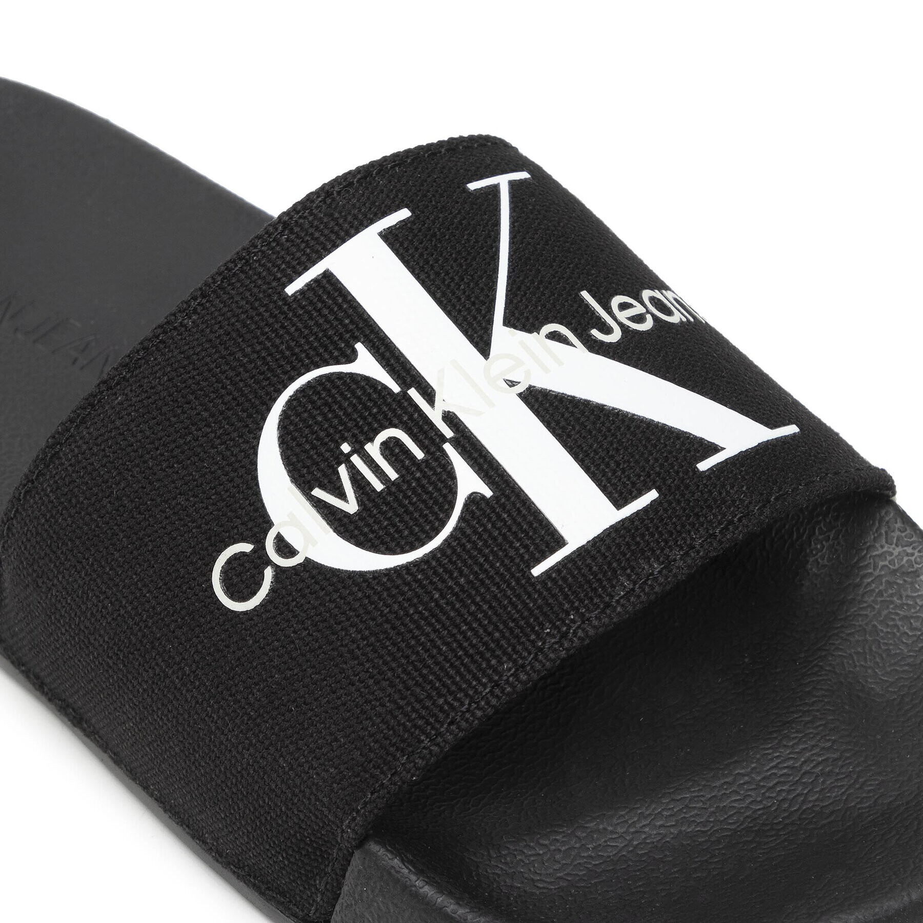 Calvin Klein Jeans Чехли Slide Monogram Co YW0YW00103 Черен - Pepit.bg