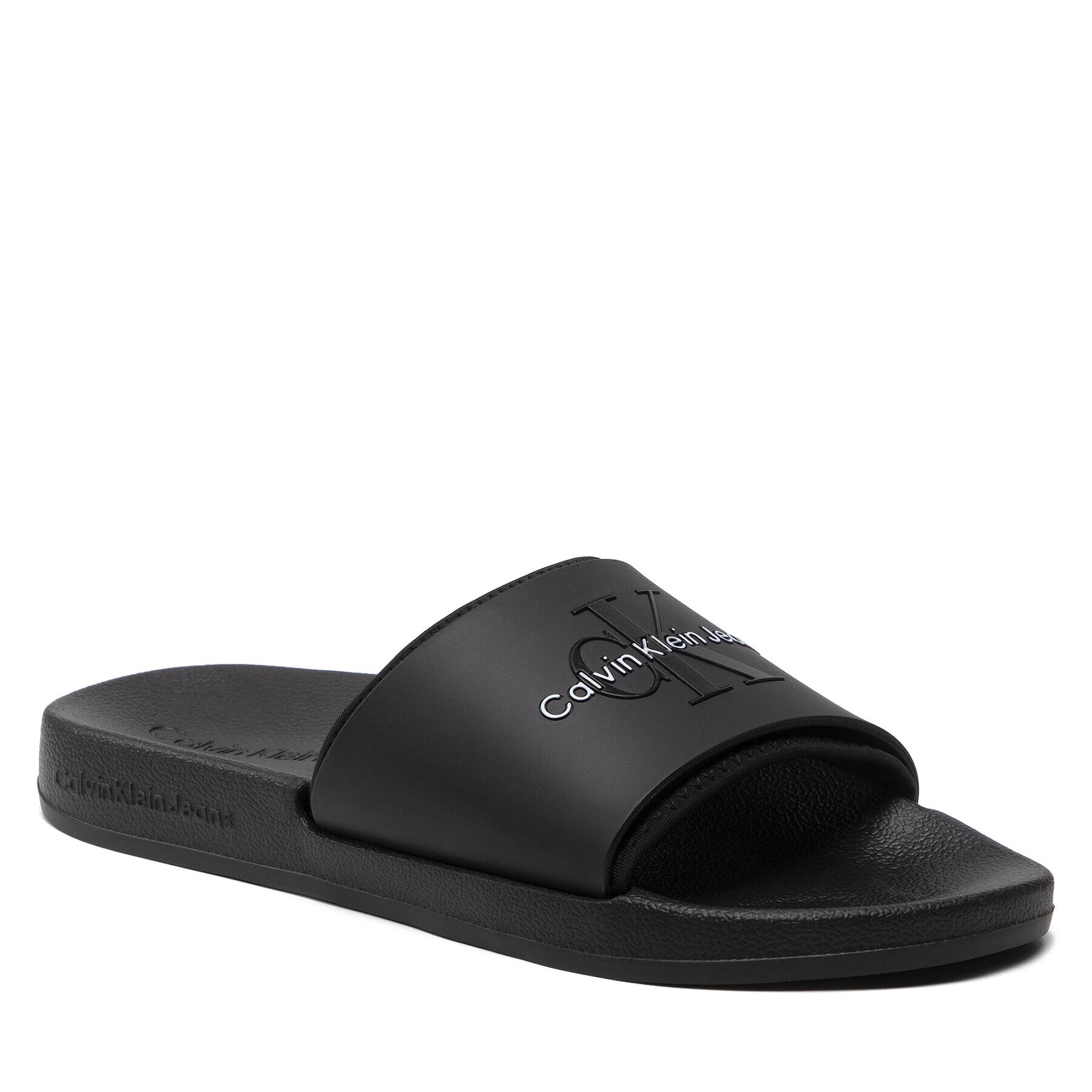 Calvin Klein Jeans Чехли Slide Monogram Tpu YM0YM00361 Черен - Pepit.bg