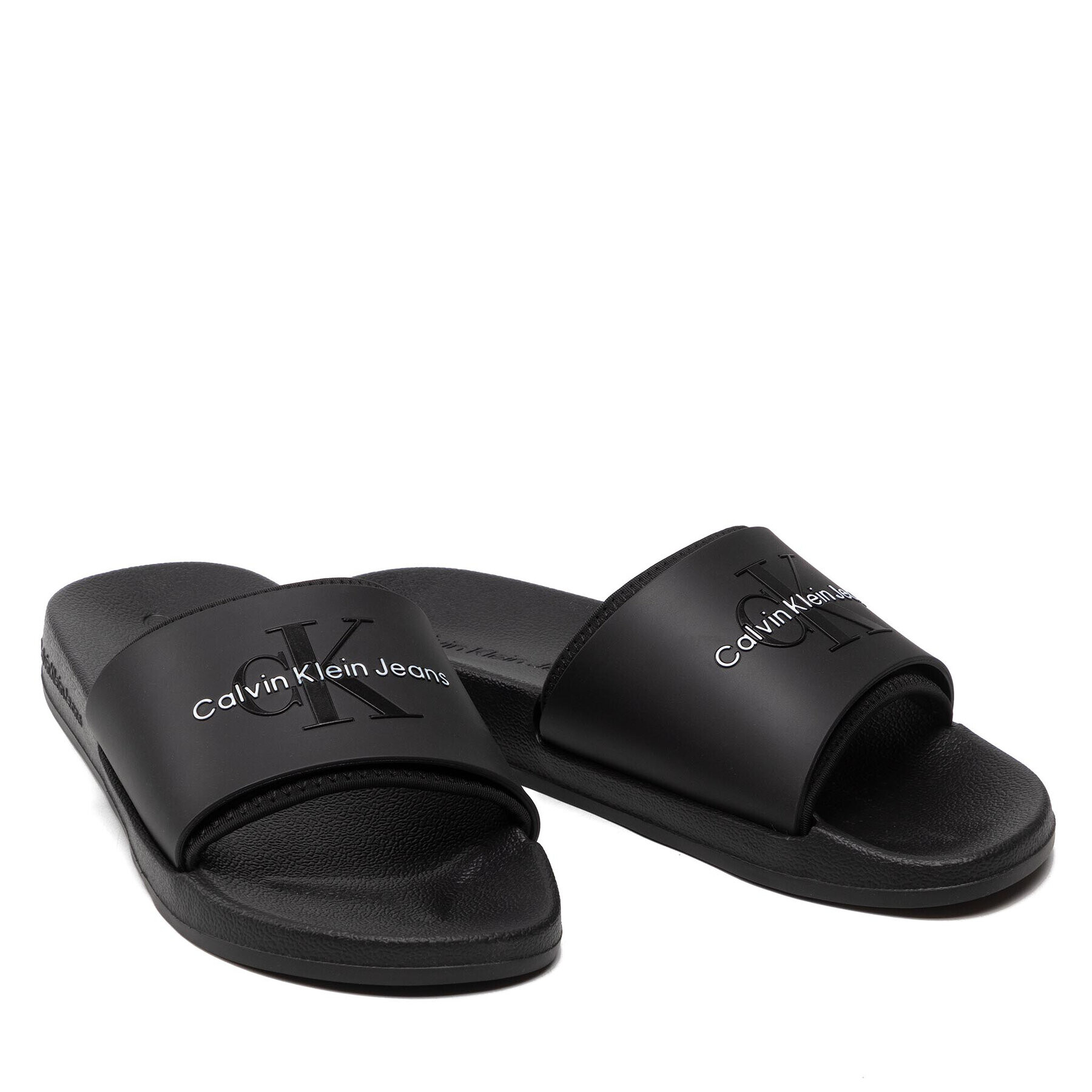 Calvin Klein Jeans Чехли Slide Monogram Tpu YM0YM00361 Черен - Pepit.bg