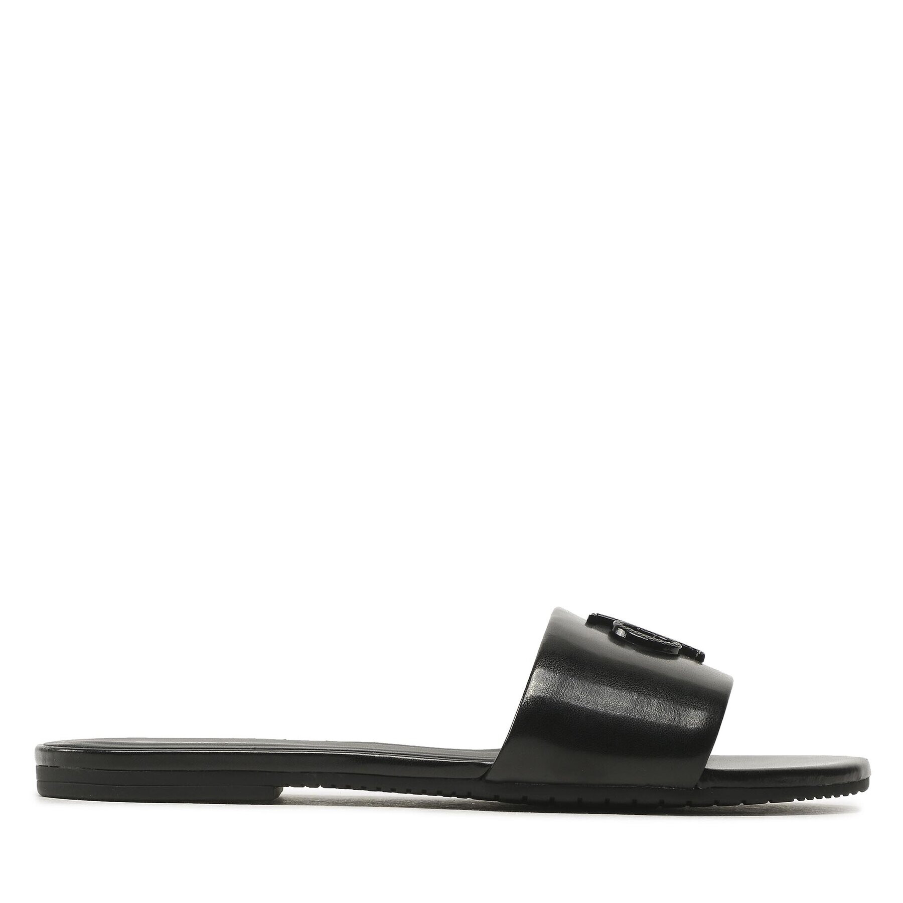 Calvin Klein Jeans Чехли Flat Sandal Slide Hw YW0YW00952 Черен - Pepit.bg