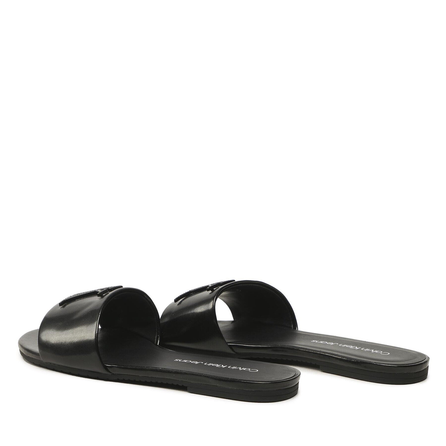 Calvin Klein Jeans Чехли Flat Sandal Slide Hw YW0YW00952 Черен - Pepit.bg