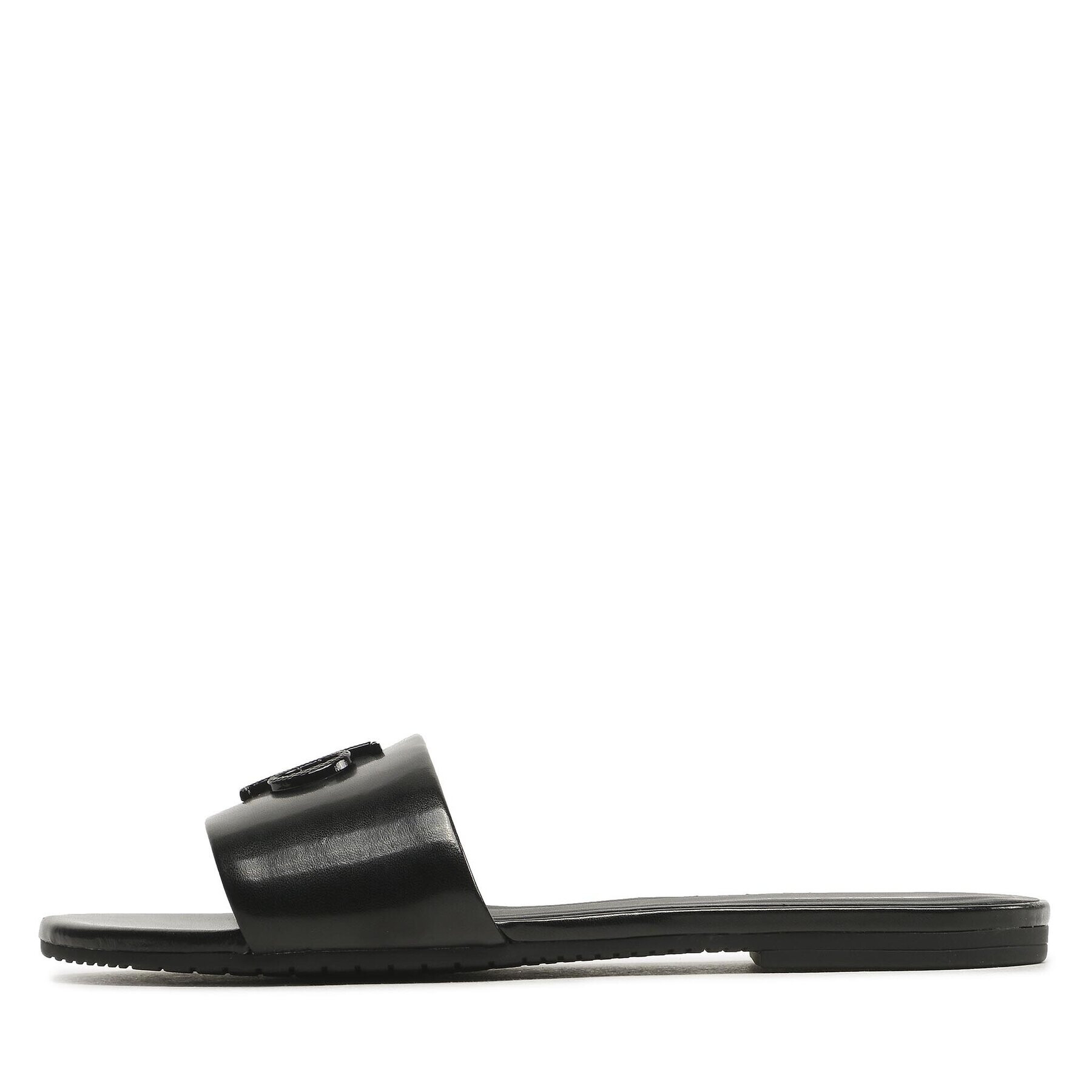 Calvin Klein Jeans Чехли Flat Sandal Slide Hw YW0YW00952 Черен - Pepit.bg