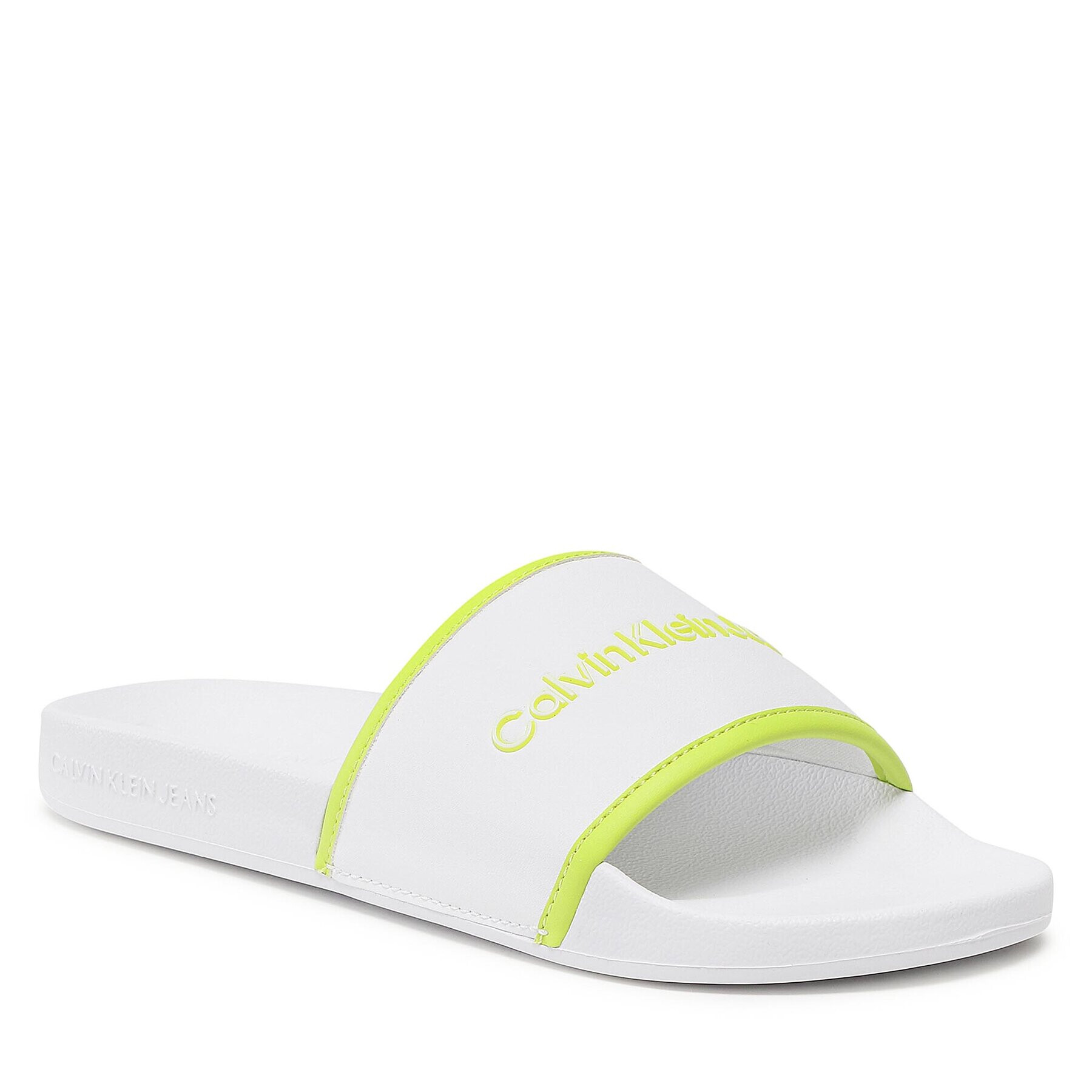 Calvin Klein Jeans Чехли Institutional Slide YW0YW00594 Бял - Pepit.bg