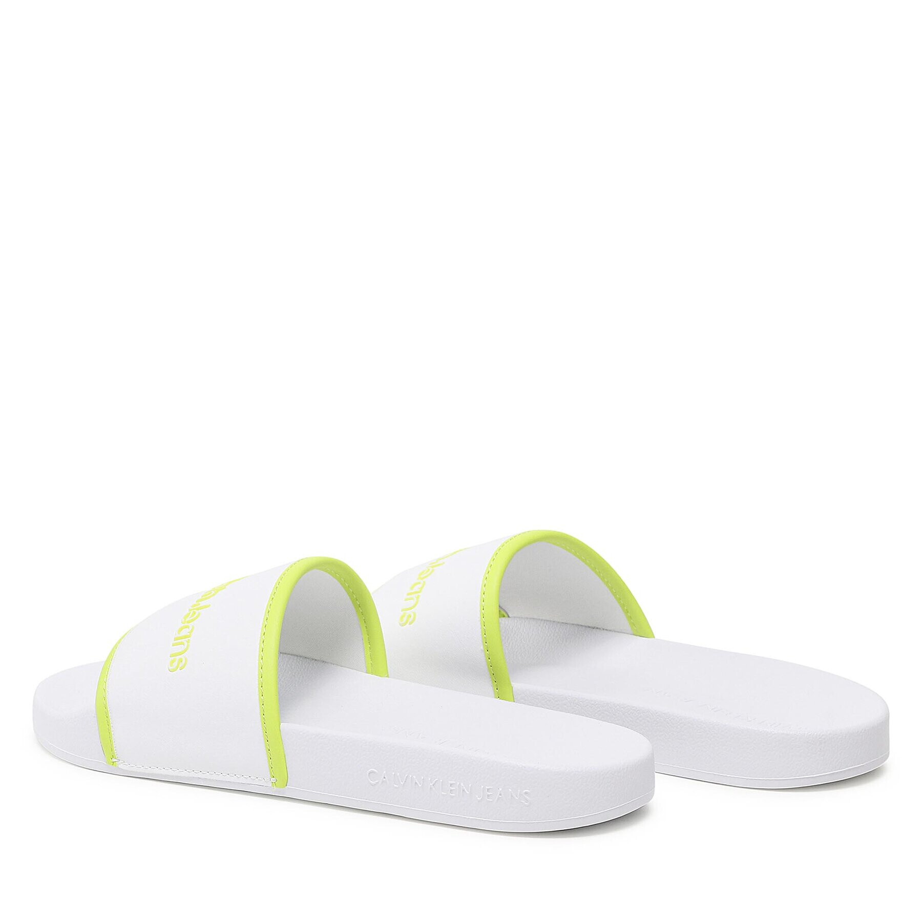 Calvin Klein Jeans Чехли Institutional Slide YW0YW00594 Бял - Pepit.bg