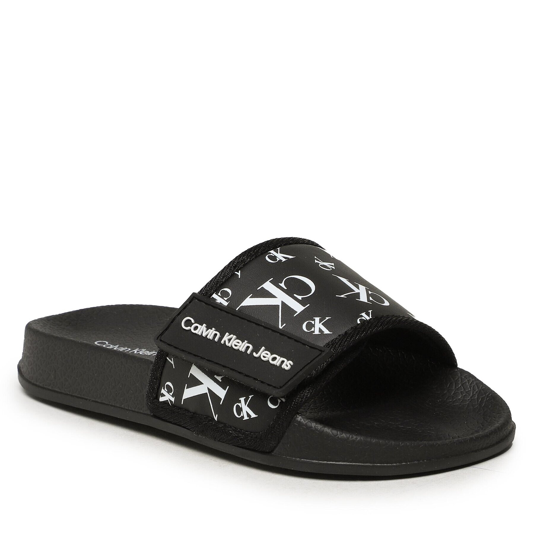 Calvin Klein Jeans Чехли Logo Maxi Velcro Pool Slide V3B0-80634-1172 M Черен - Pepit.bg