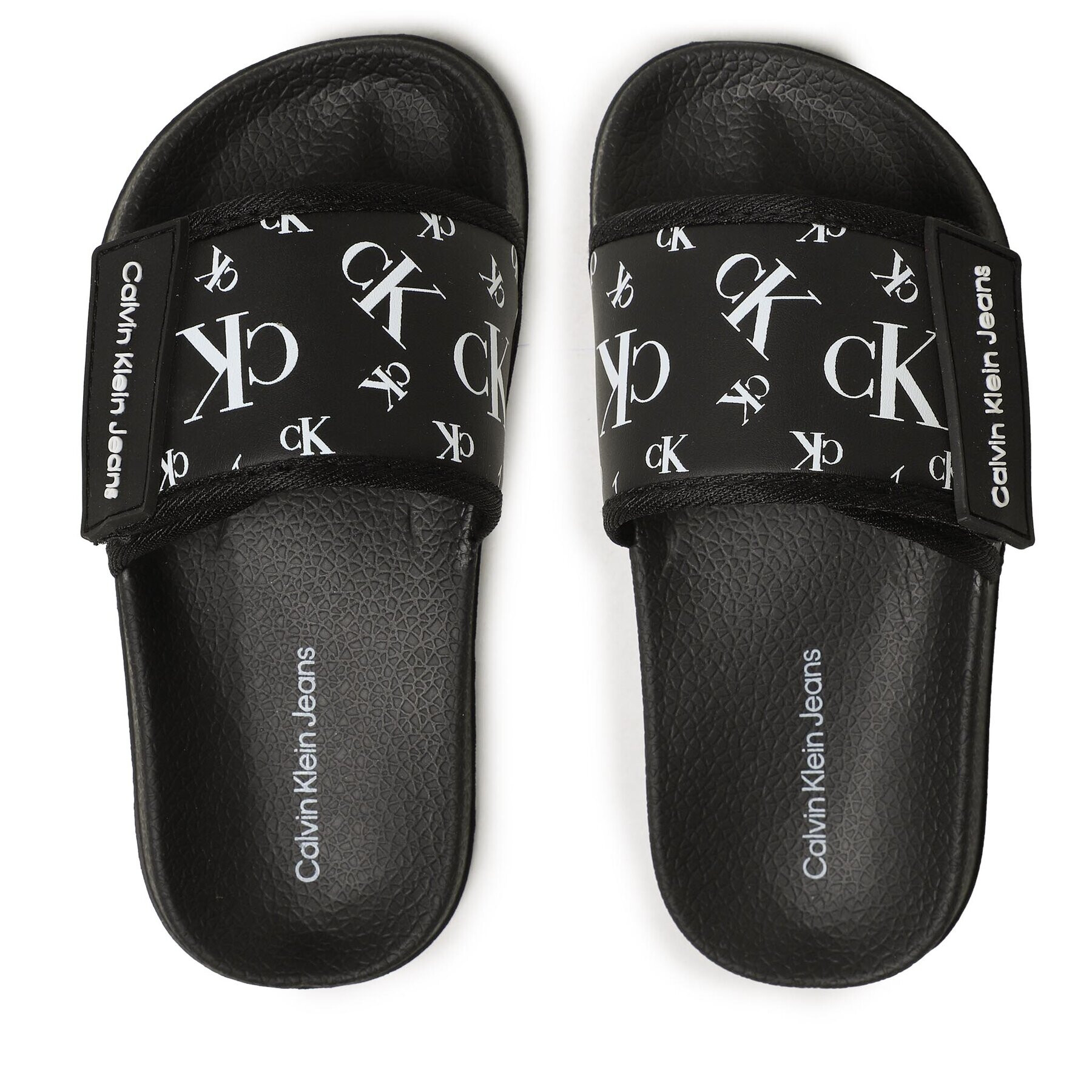 Calvin Klein Jeans Чехли Logo Maxi Velcro Pool Slide V3B0-80634-1172 M Черен - Pepit.bg