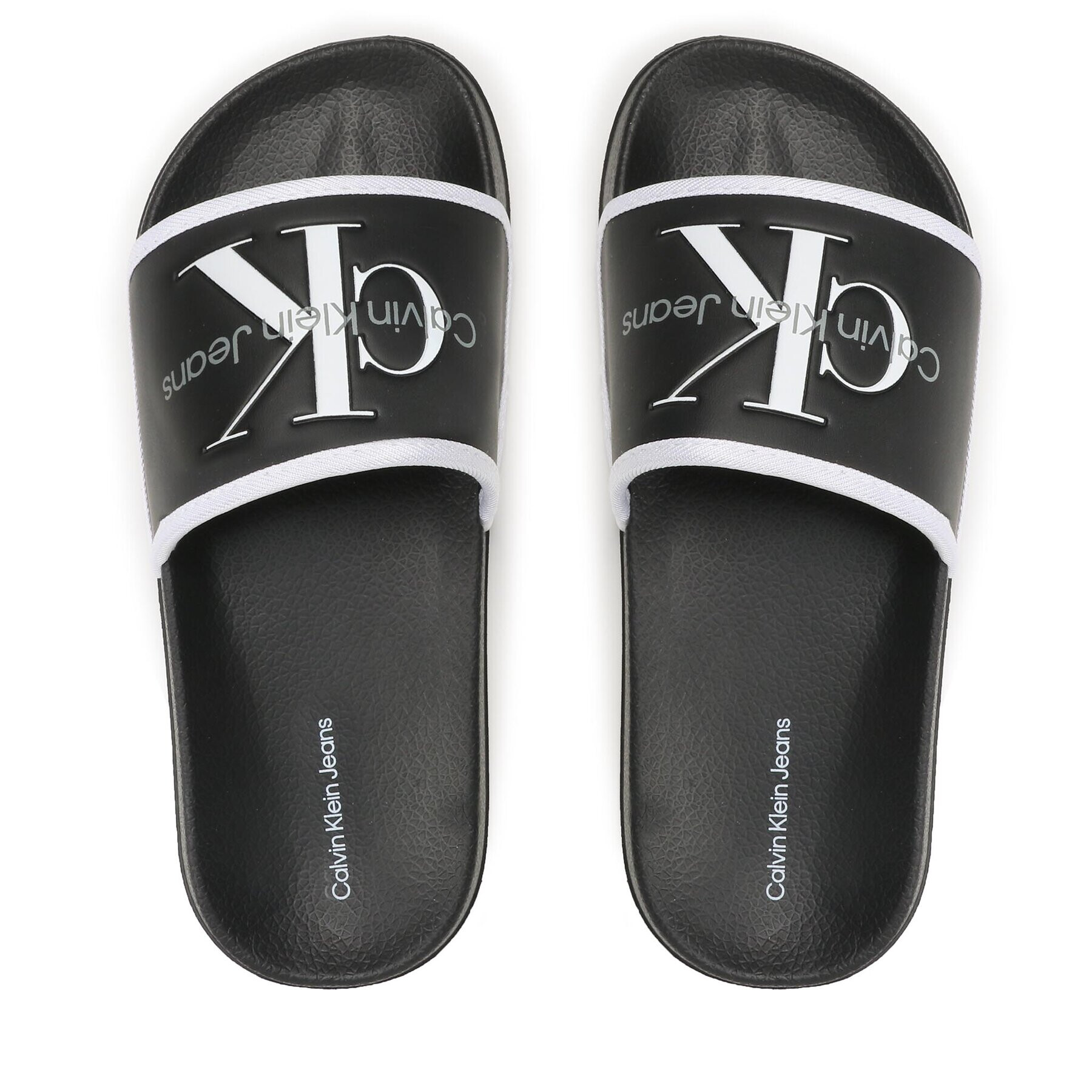 Calvin Klein Jeans Чехли Logo Pool Slide V3B0-80630-1172 S Черен - Pepit.bg