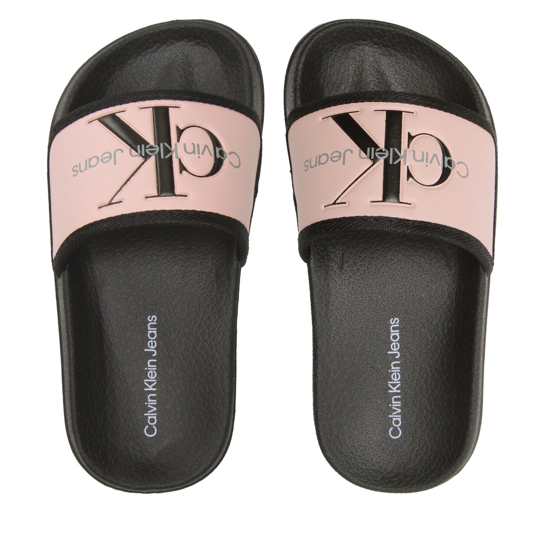 Calvin Klein Jeans Чехли Logo Print Pool Slide V3A0-80528-1172 Розов - Pepit.bg