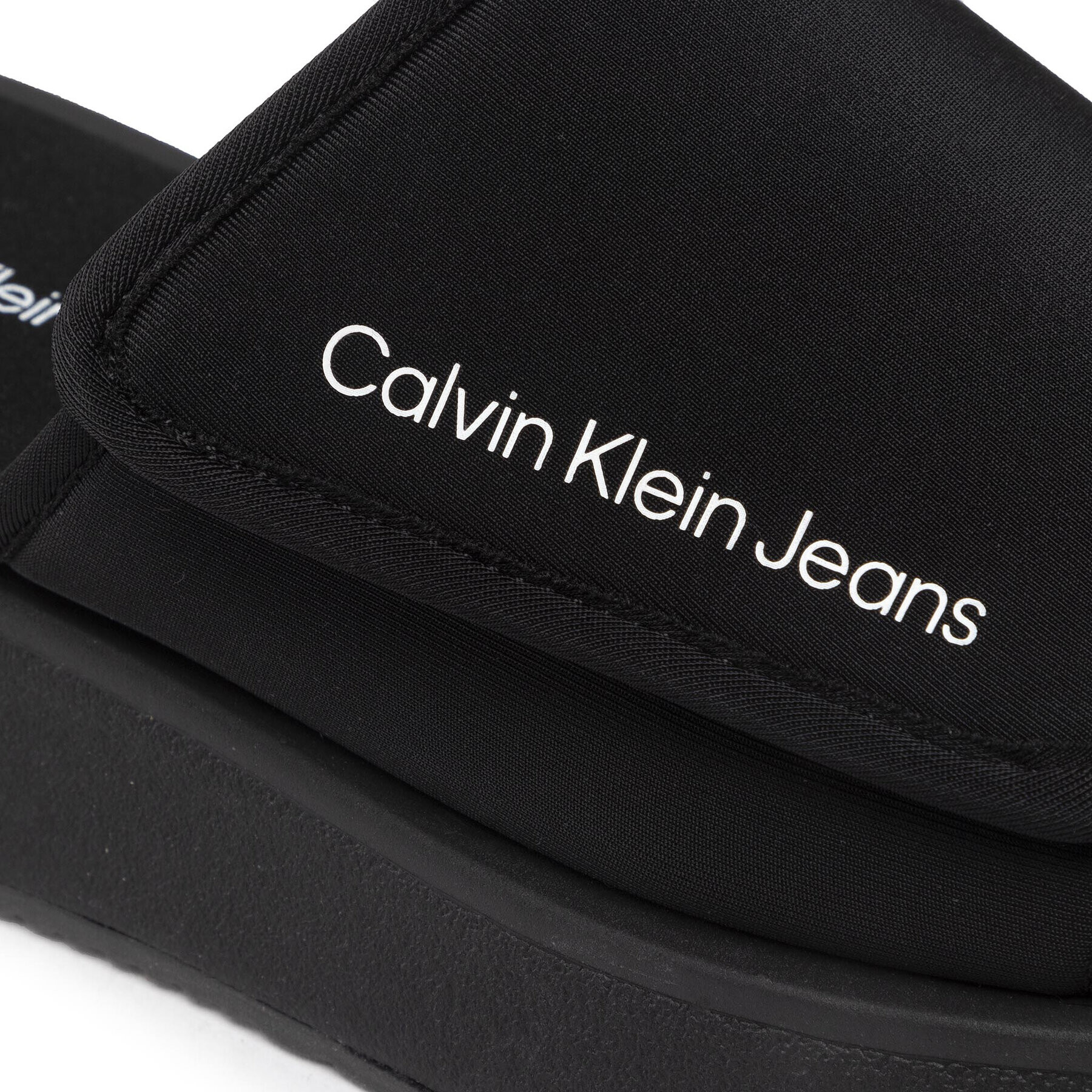 Calvin Klein Jeans Чехли One-Strap Sandal YW0YW00672 Черен - Pepit.bg