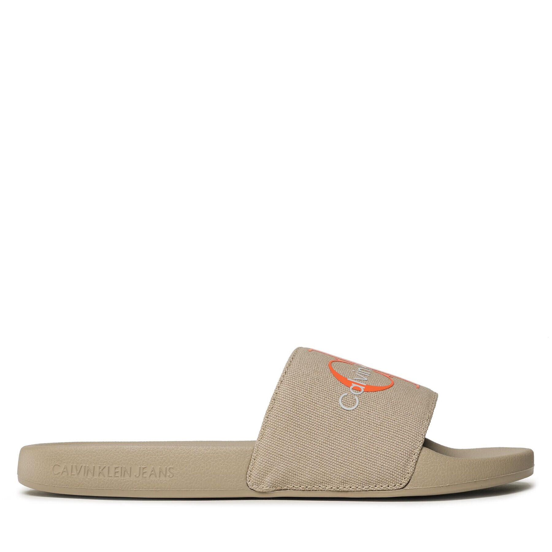 Calvin Klein Jeans Чехли Slide Monogram Co YM0YM00061 Бежов - Pepit.bg