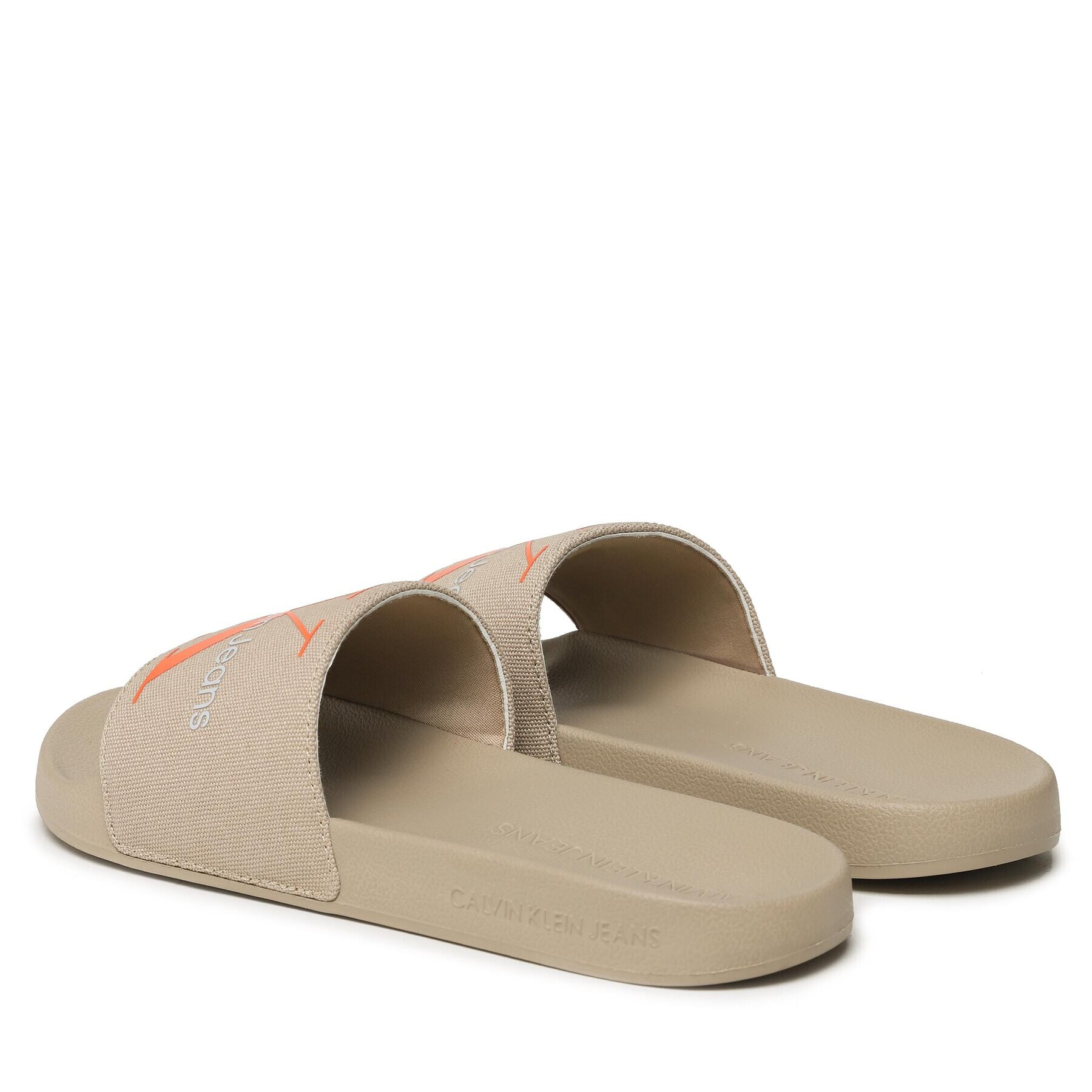 Calvin Klein Jeans Чехли Slide Monogram Co YM0YM00061 Бежов - Pepit.bg