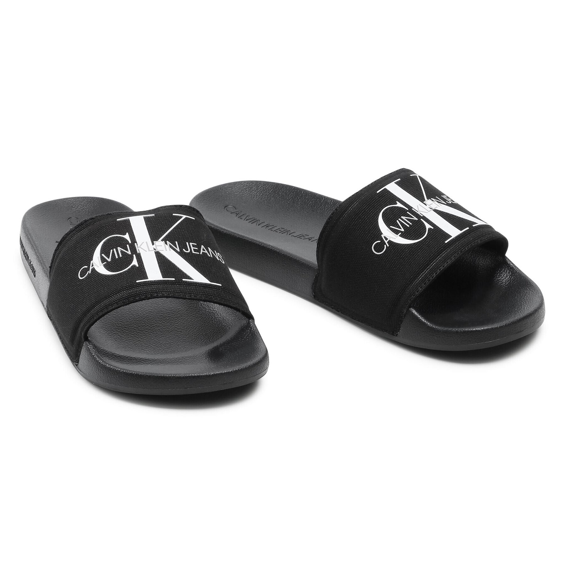 Calvin Klein Jeans Чехли Slide Monogram Co YM0YM00061 Черен - Pepit.bg