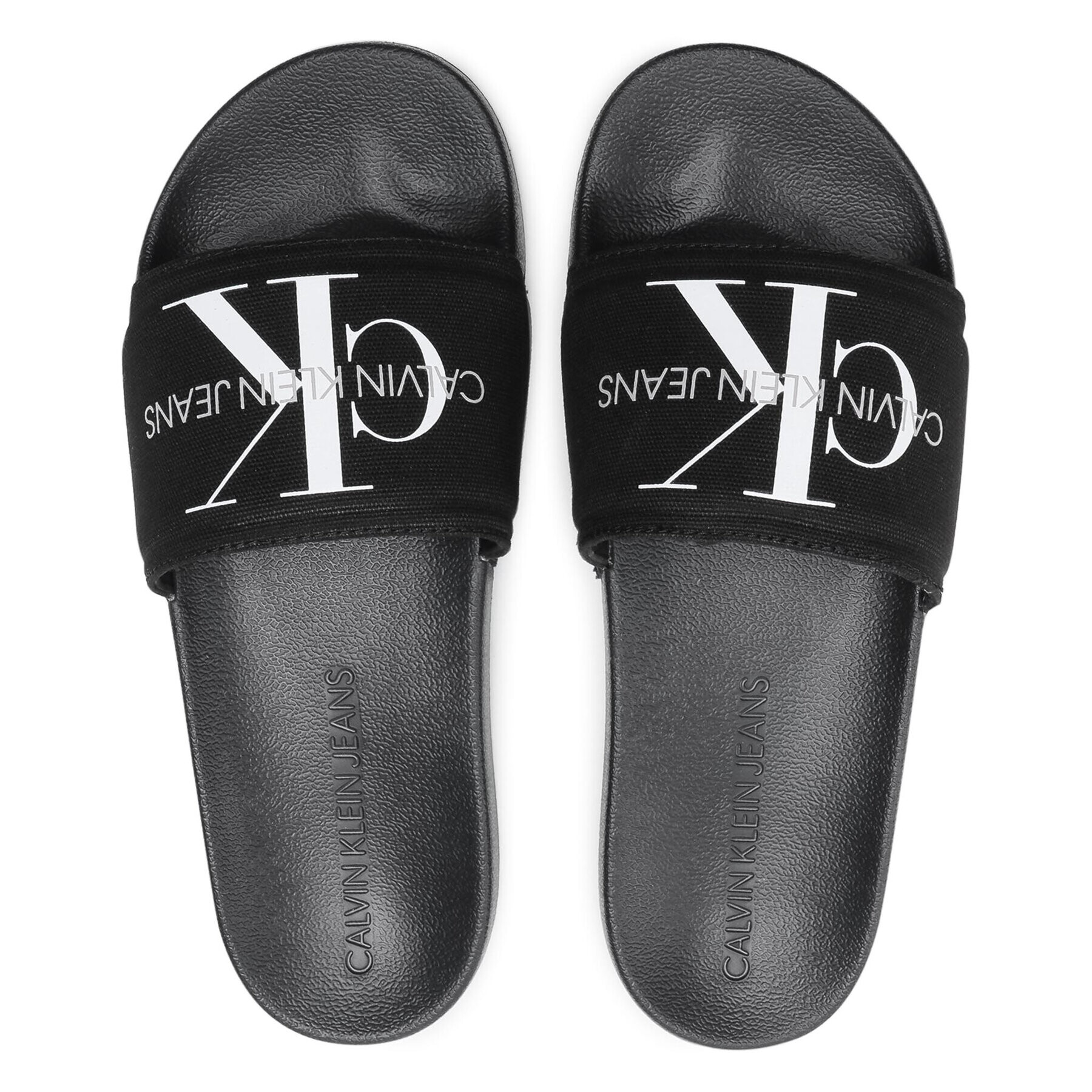 Calvin Klein Jeans Чехли Slide Monogram Co YM0YM00061 Черен - Pepit.bg