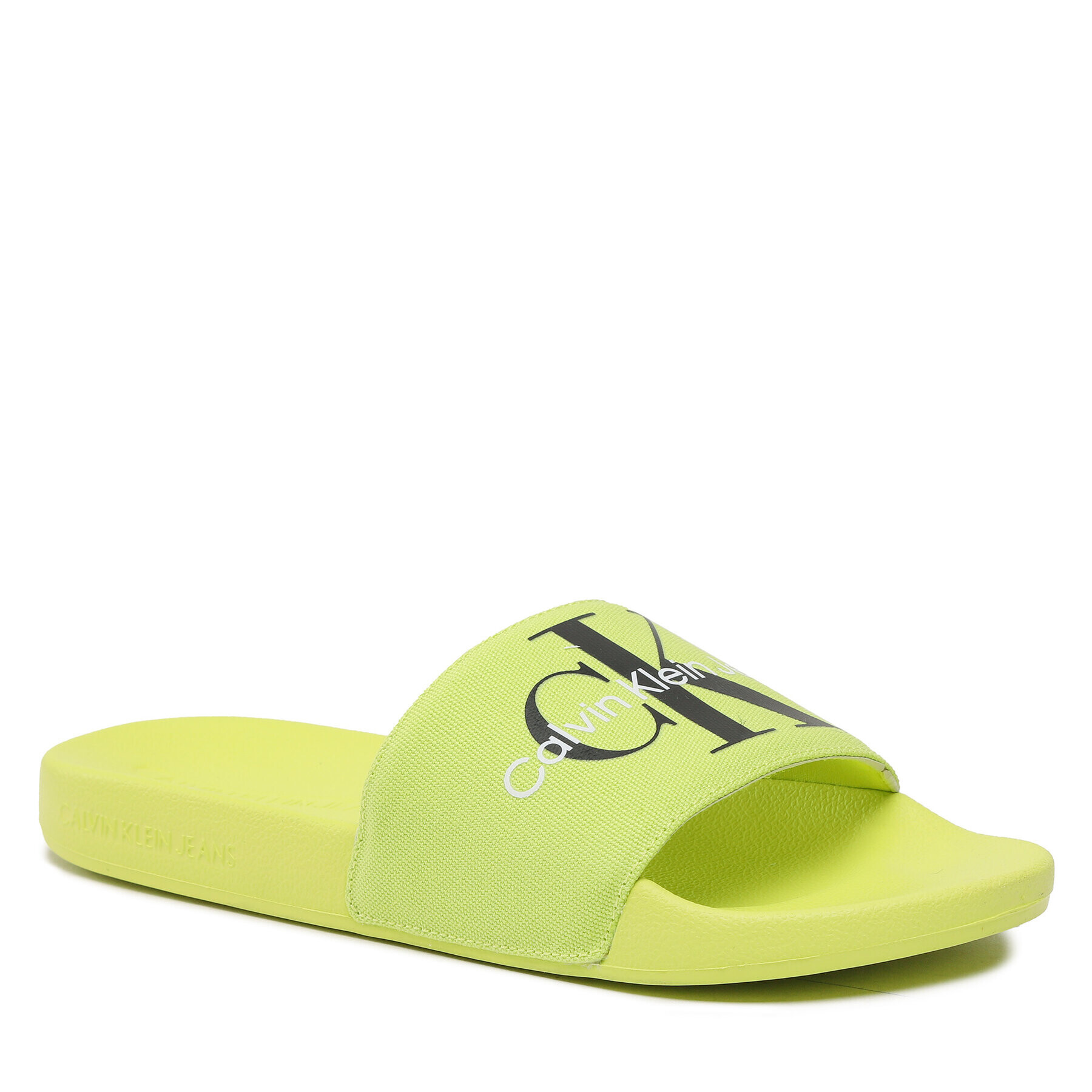 Calvin Klein Jeans Чехли Slide Monogram Co YM0YM00061 Зелен - Pepit.bg