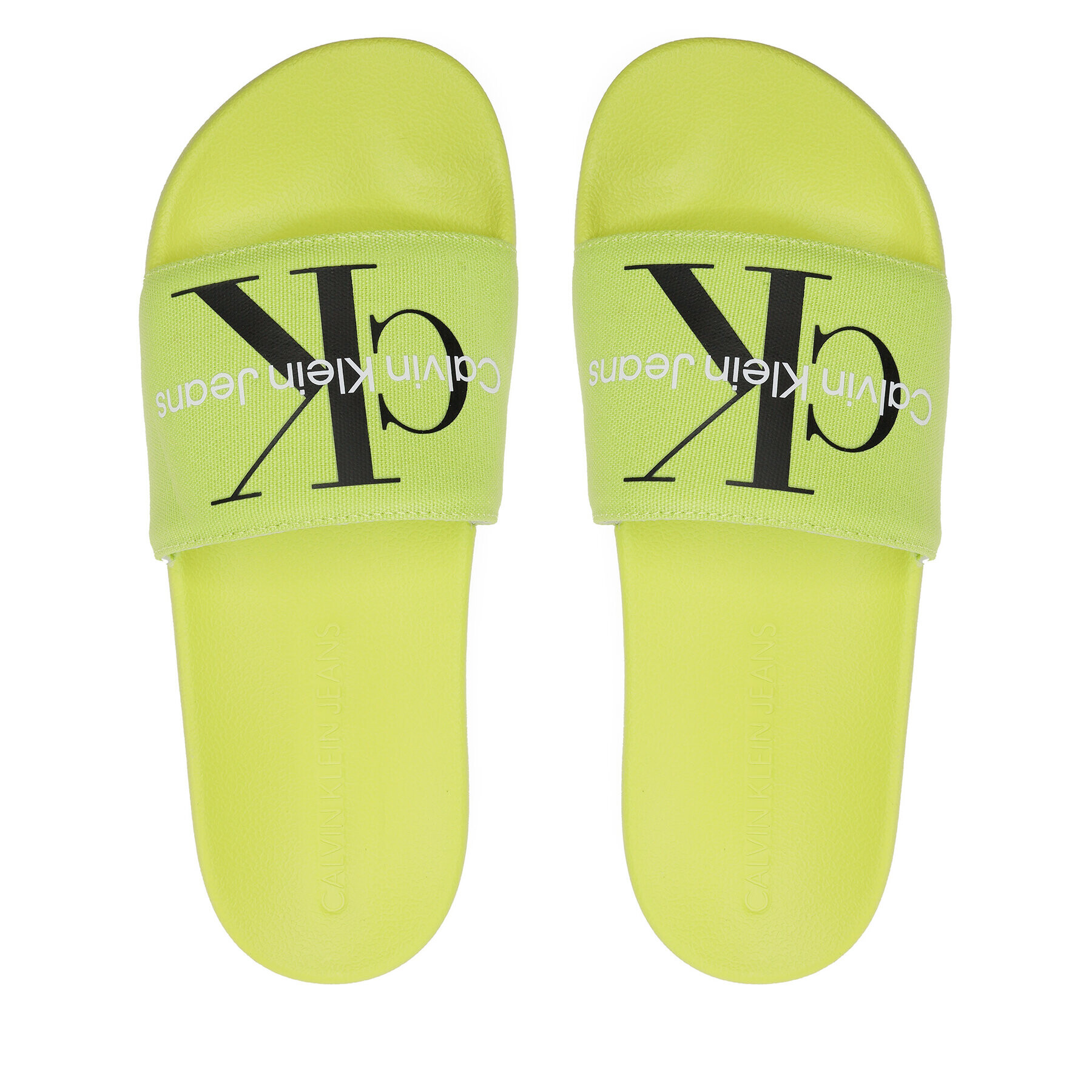 Calvin Klein Jeans Чехли Slide Monogram Co YM0YM00061 Зелен - Pepit.bg