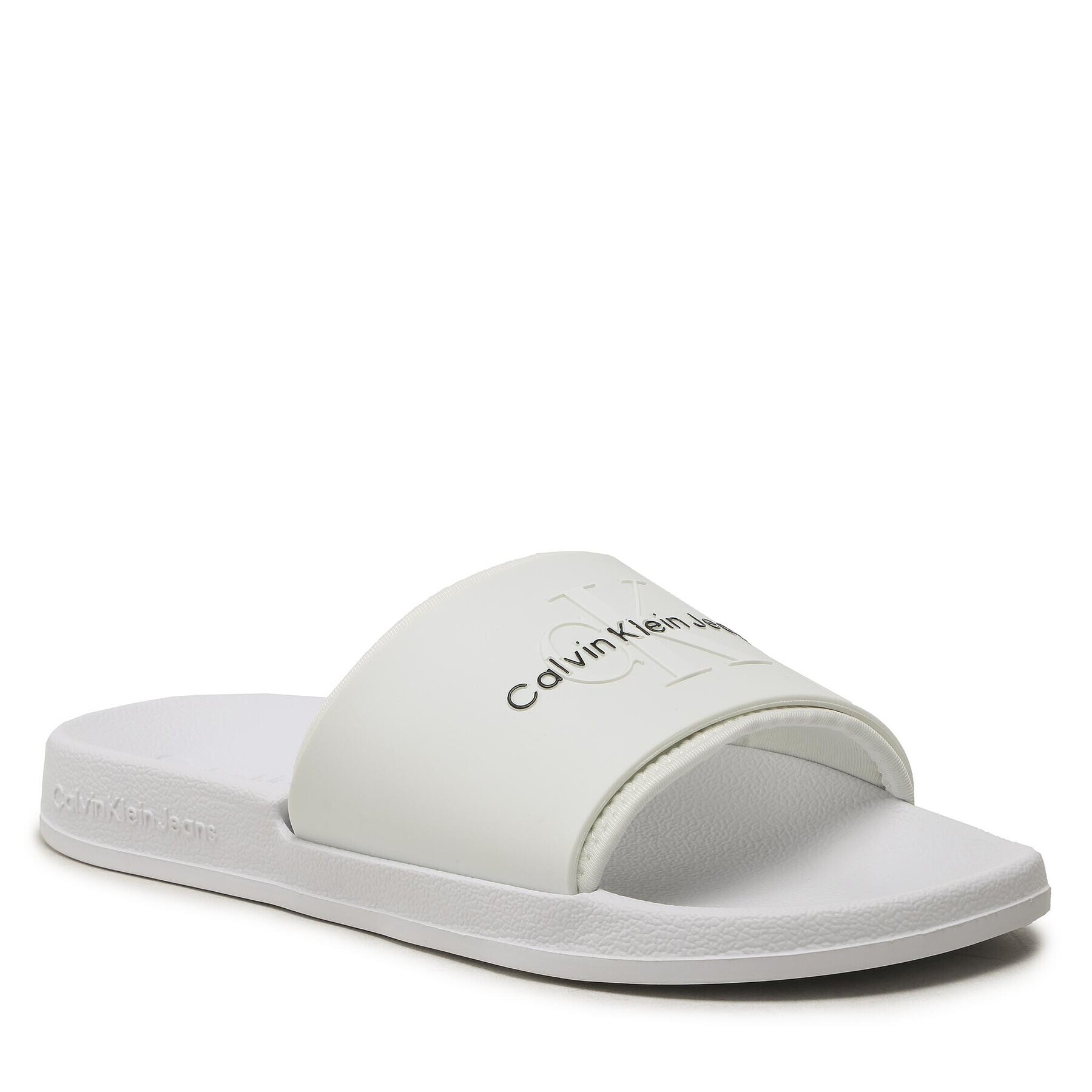 Calvin Klein Jeans Чехли Slide Monogram Tpu YM0YM00361 Бял - Pepit.bg