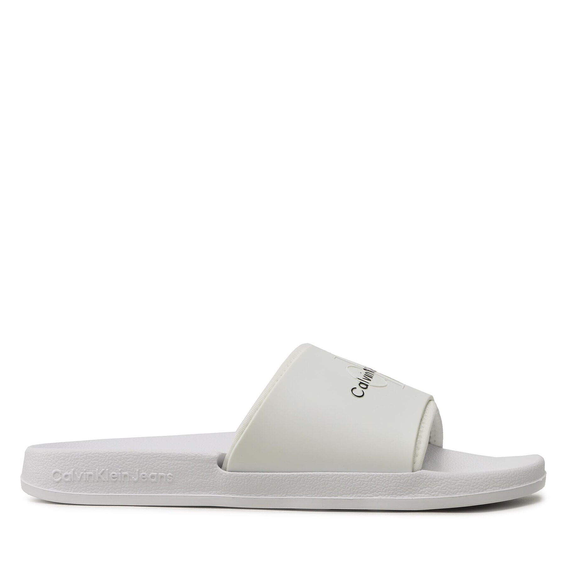 Calvin Klein Jeans Чехли Slide Monogram Tpu YM0YM00361 Бял - Pepit.bg