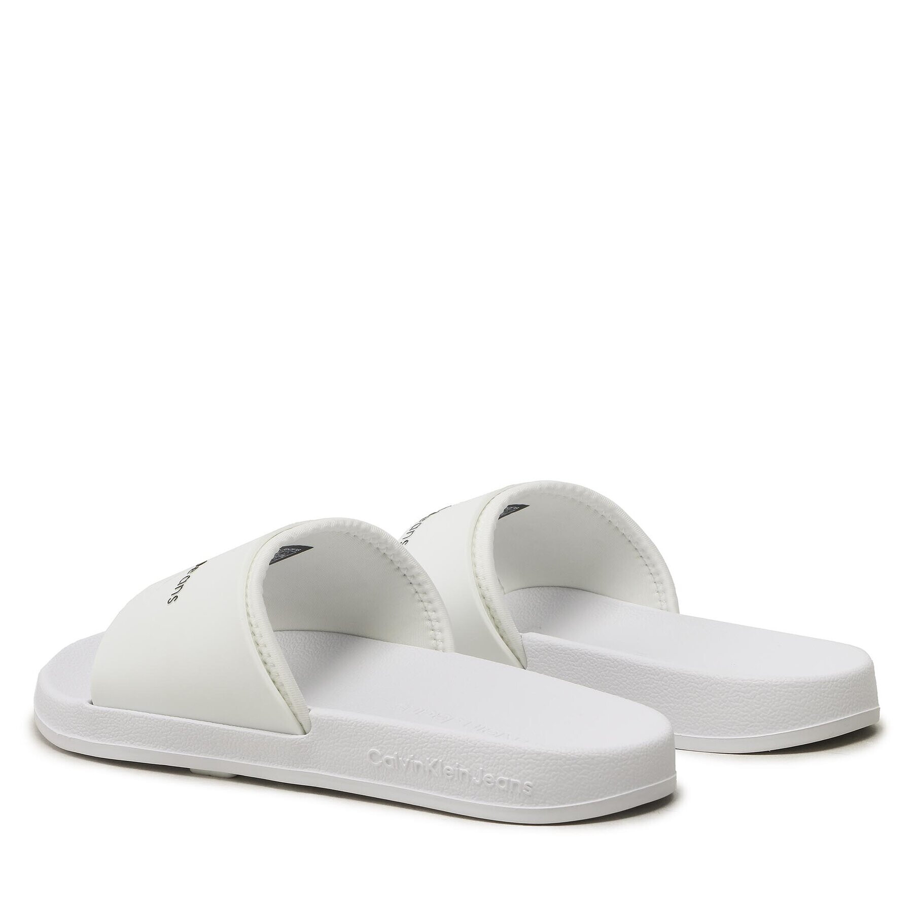 Calvin Klein Jeans Чехли Slide Monogram Tpu YM0YM00361 Бял - Pepit.bg