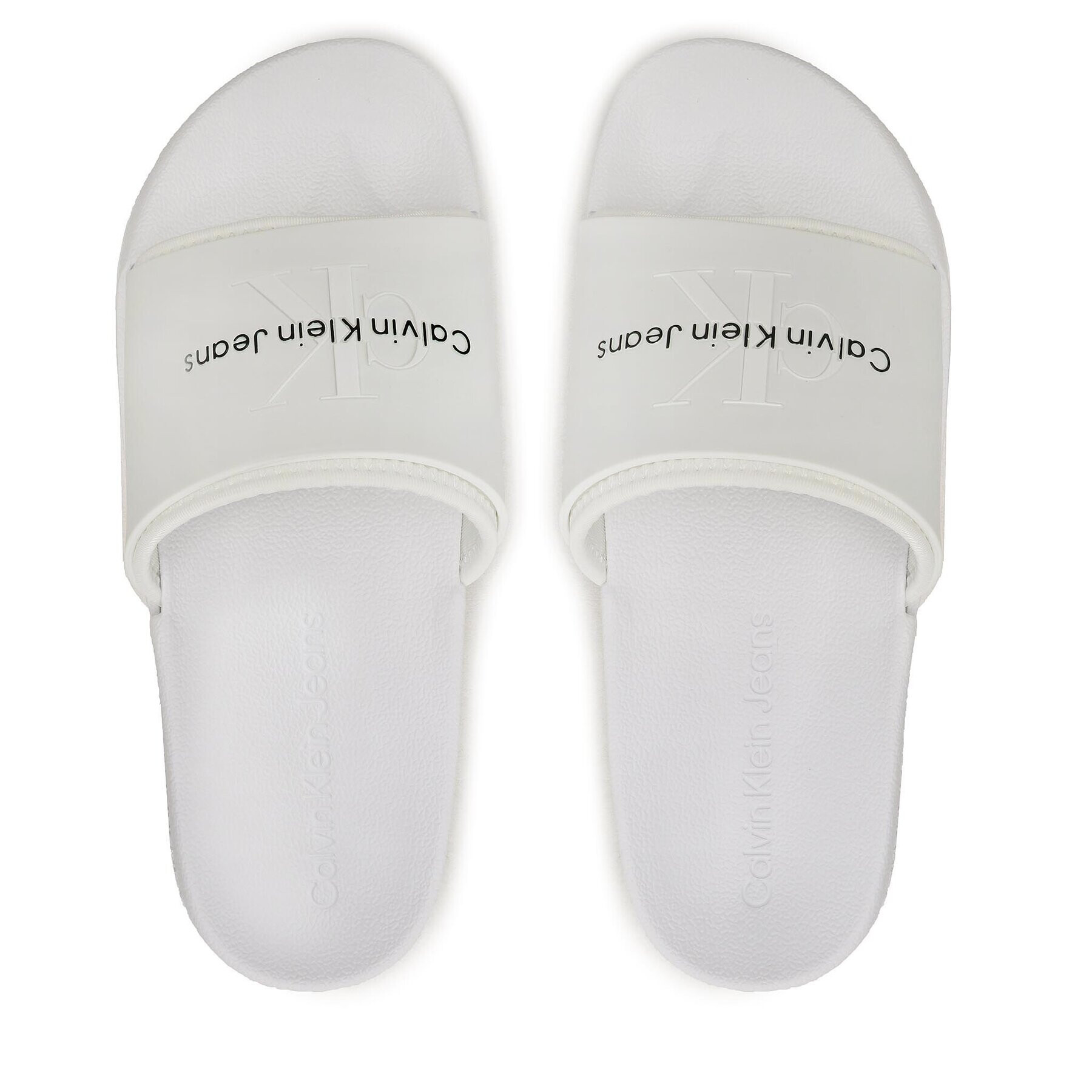 Calvin Klein Jeans Чехли Slide Monogram Tpu YM0YM00361 Бял - Pepit.bg