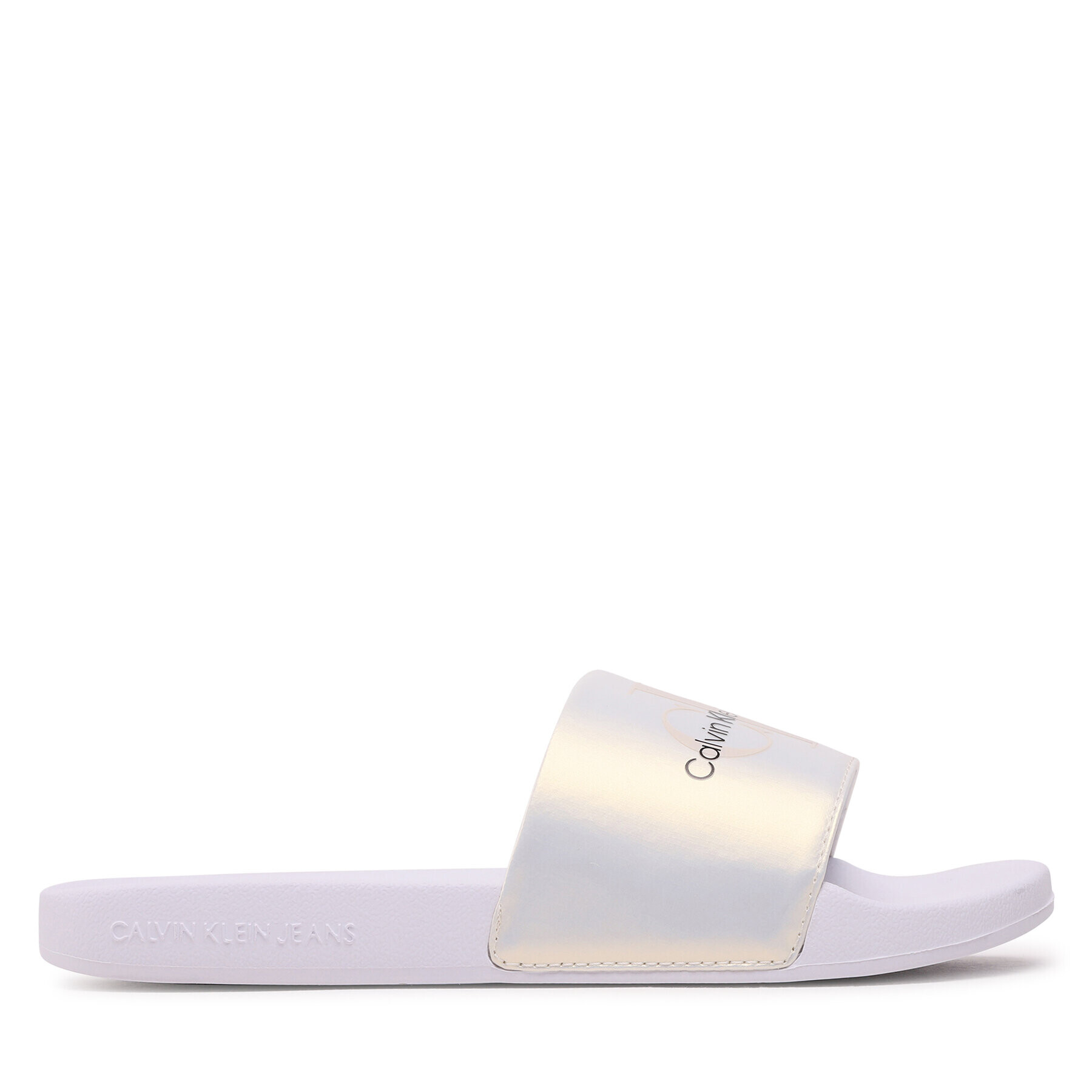 Calvin Klein Jeans Чехли Slide Ny Pearl YW0YW01243 Екрю - Pepit.bg