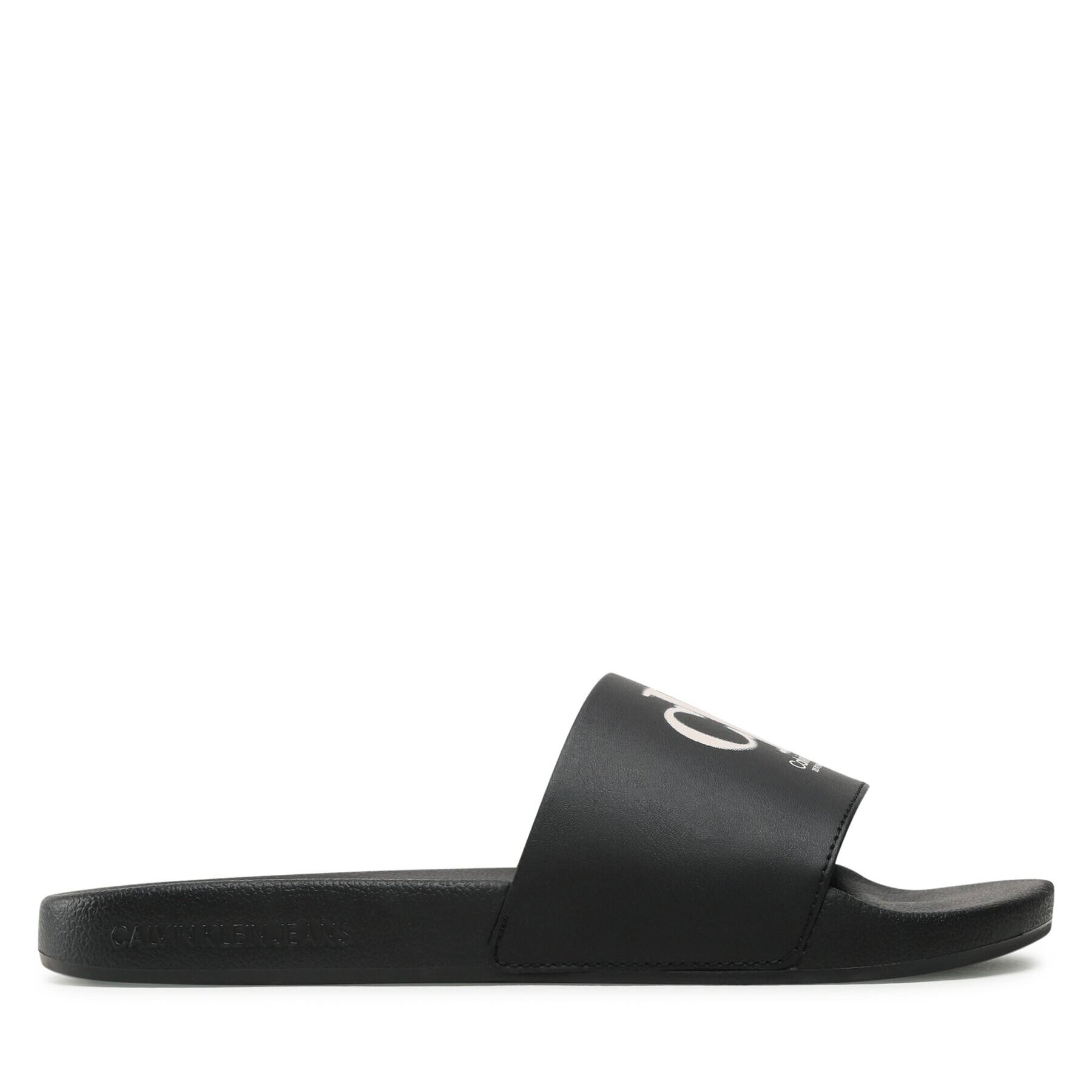 Calvin Klein Jeans Чехли Slide Oversized Brand YM0YM00662 Черен - Pepit.bg