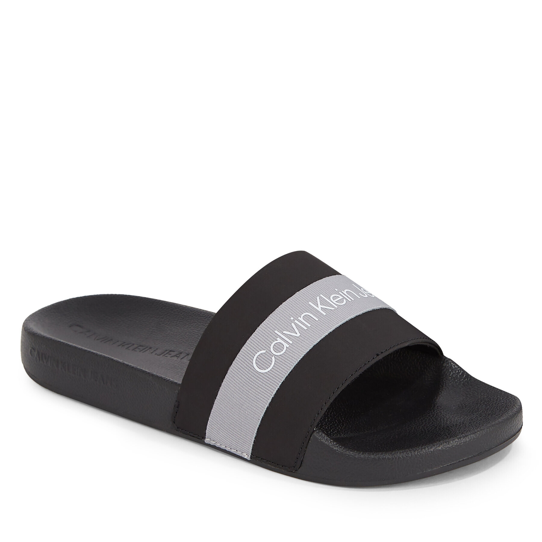 Calvin Klein Jeans Чехли Slide Printed Logo Web YW0YW01244 Черен - Pepit.bg