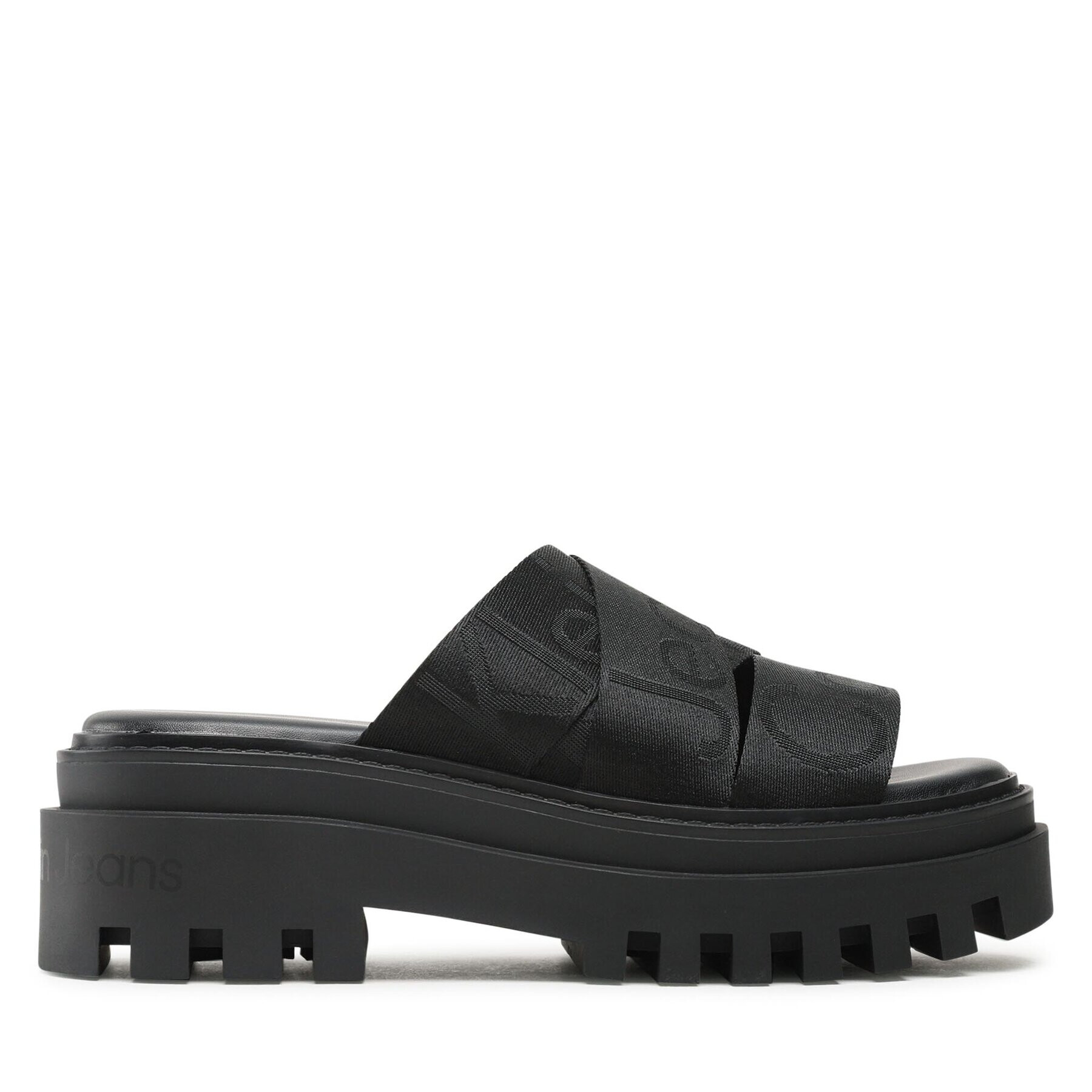 Calvin Klein Jeans Чехли Toothy Combat Sandal Webbing YW0YW00949 Черен - Pepit.bg