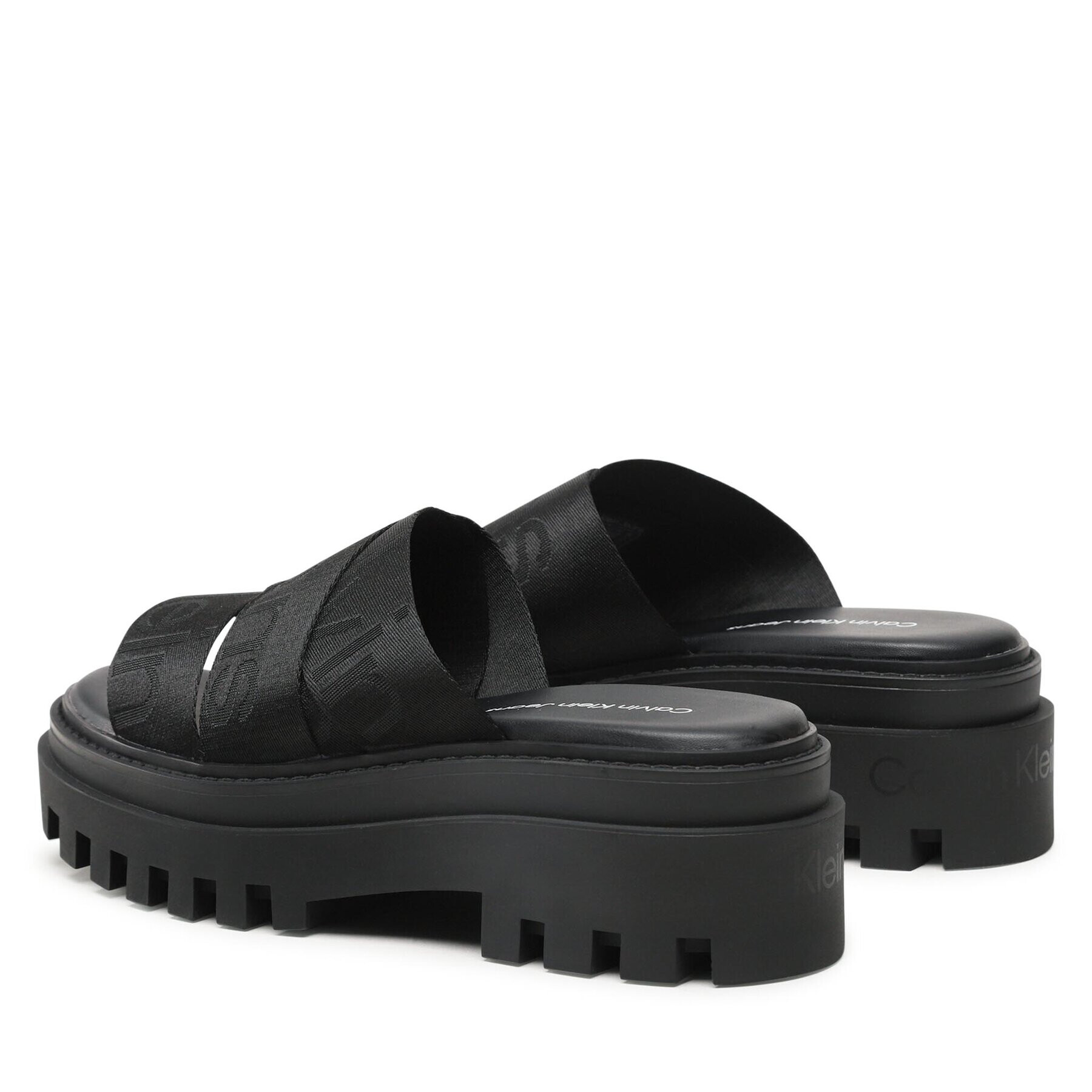 Calvin Klein Jeans Чехли Toothy Combat Sandal Webbing YW0YW00949 Черен - Pepit.bg