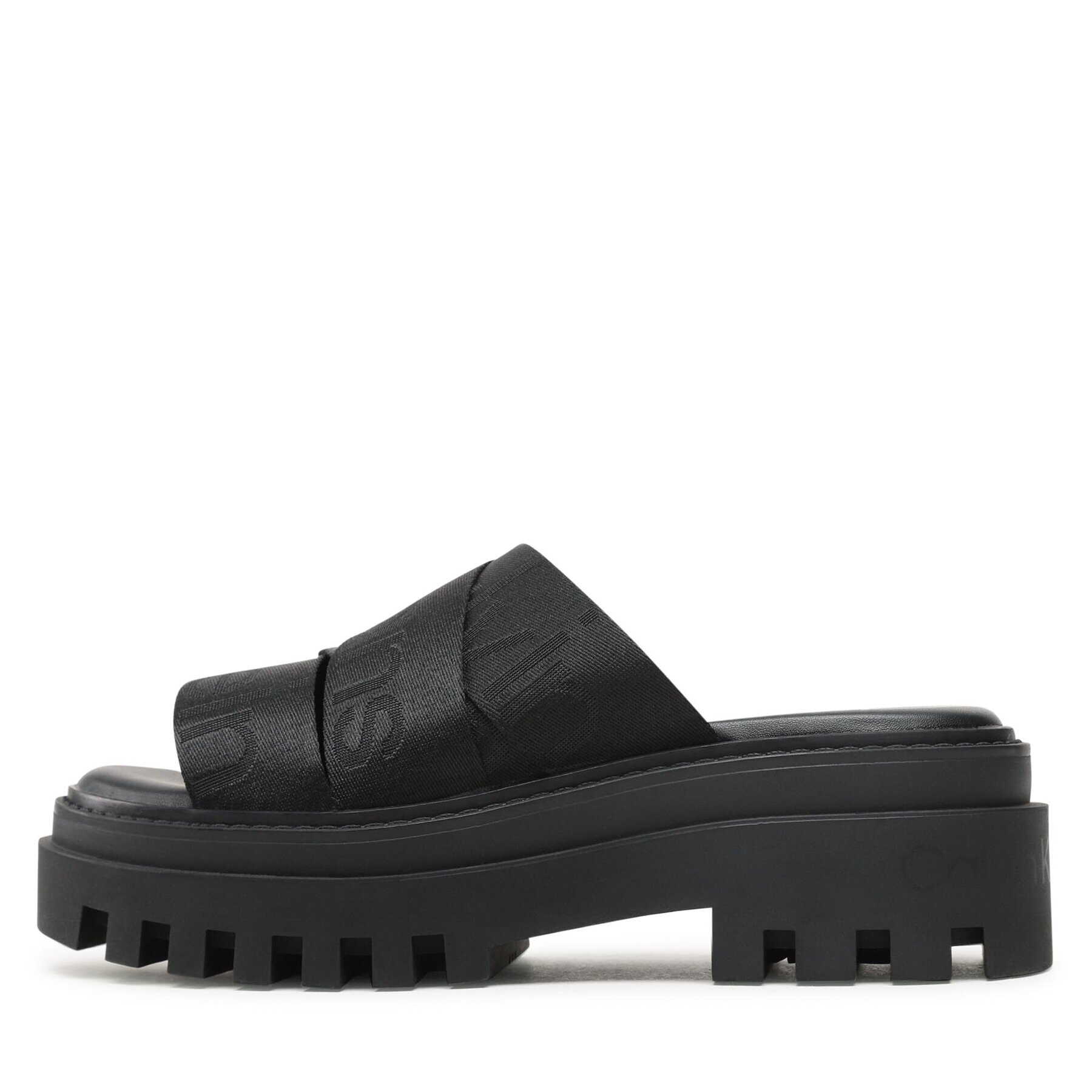 Calvin Klein Jeans Чехли Toothy Combat Sandal Webbing YW0YW00949 Черен - Pepit.bg