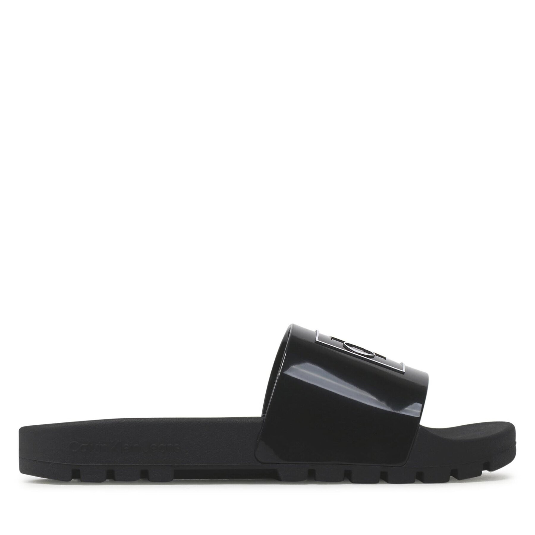 Calvin Klein Jeans Чехли Truck Slide Monogram Rubber W YW0YW00893 Черен - Pepit.bg