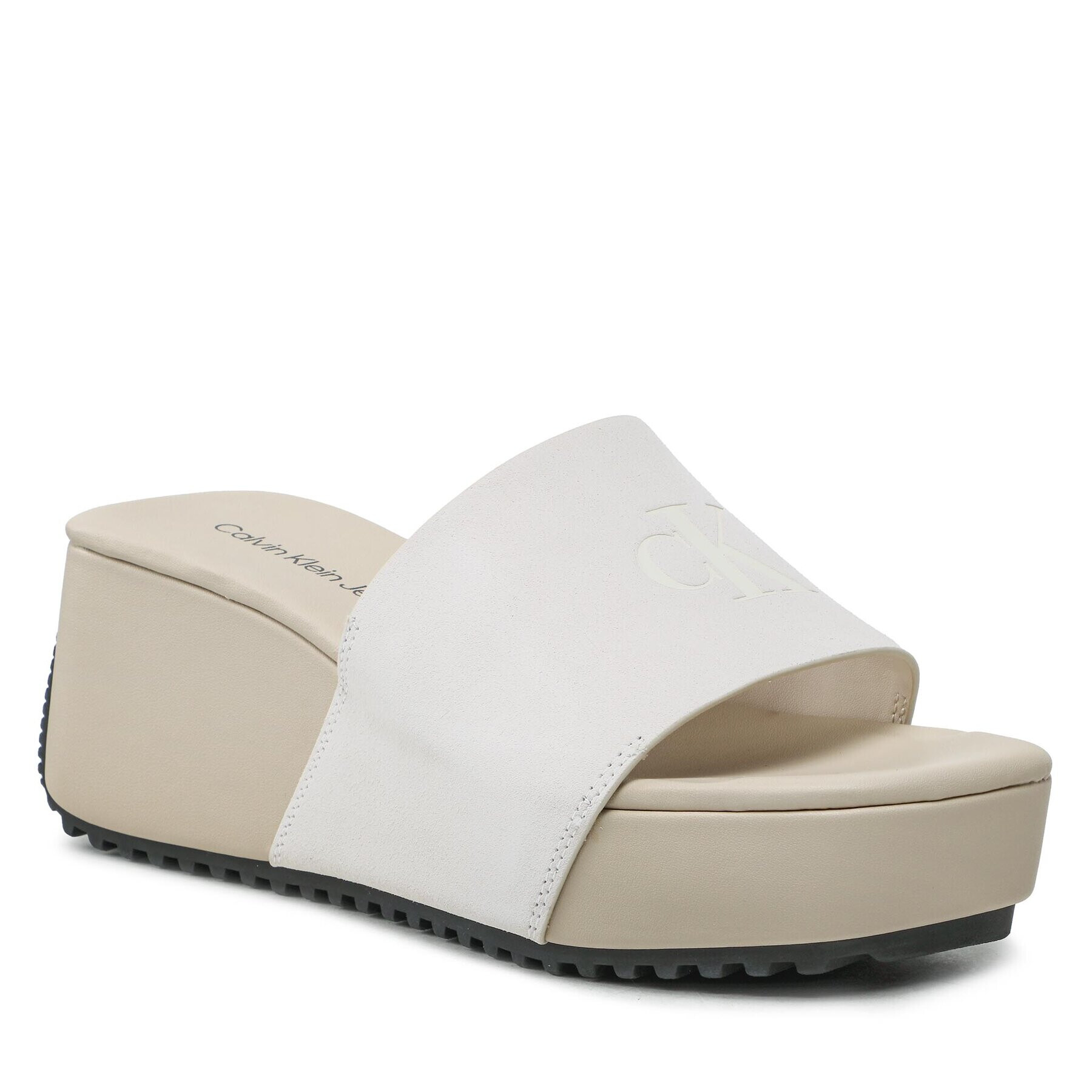 Calvin Klein Jeans Чехли Wedge Block Sandal Su Con YW0YW01015 Бял - Pepit.bg