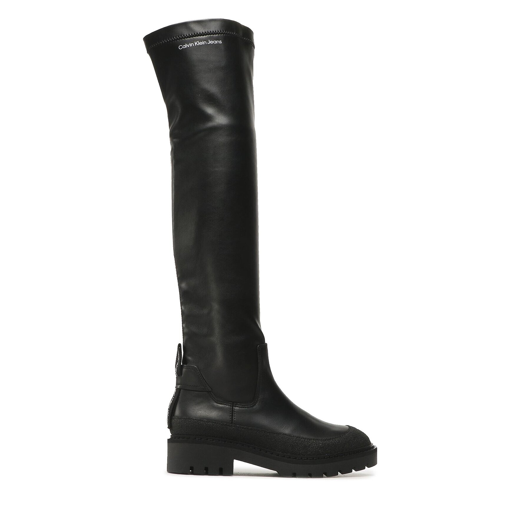 Calvin Klein Jeans Чизми Combat Knee Boot YW0YW00737 Черен - Pepit.bg