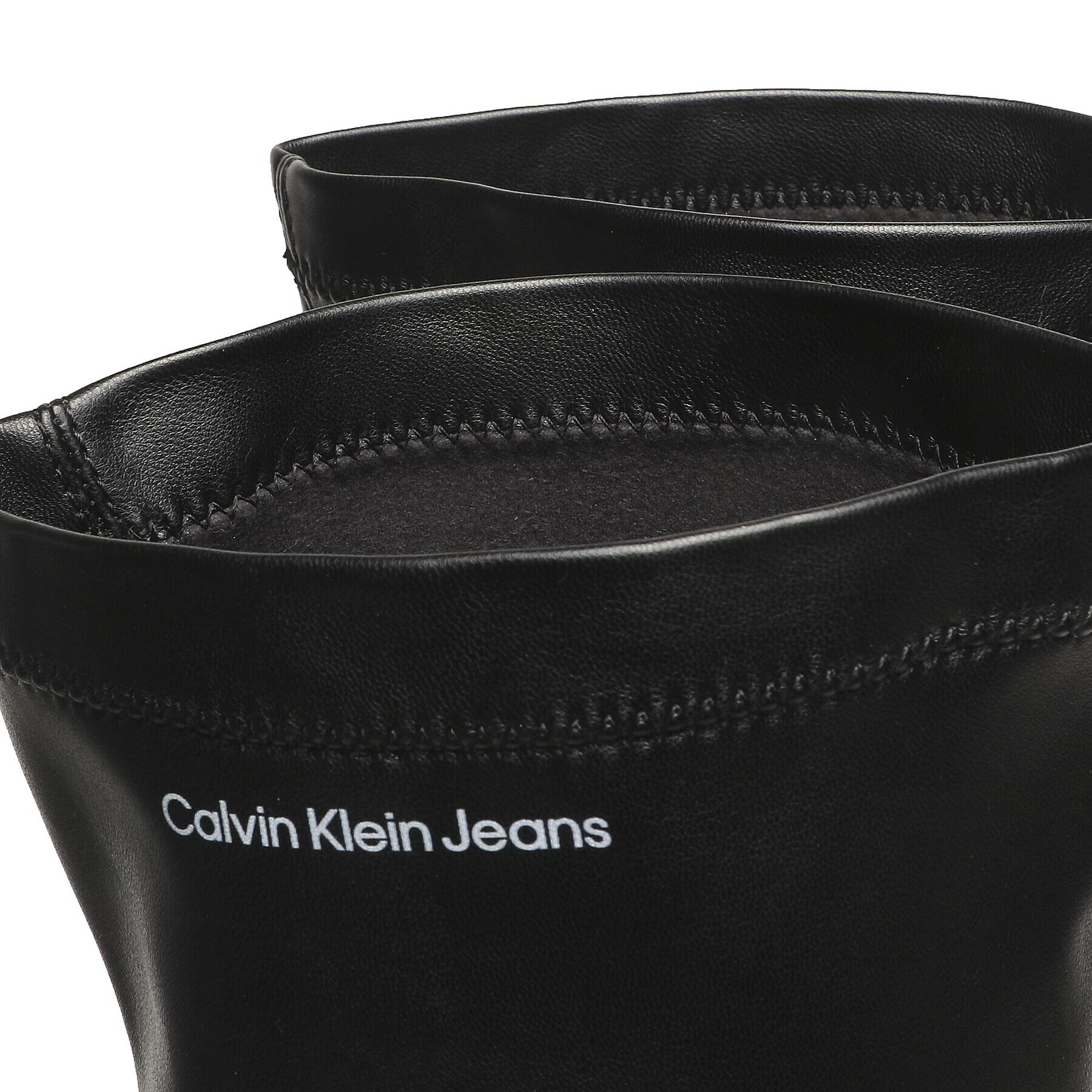 Calvin Klein Jeans Чизми Combat Knee Boot YW0YW00737 Черен - Pepit.bg