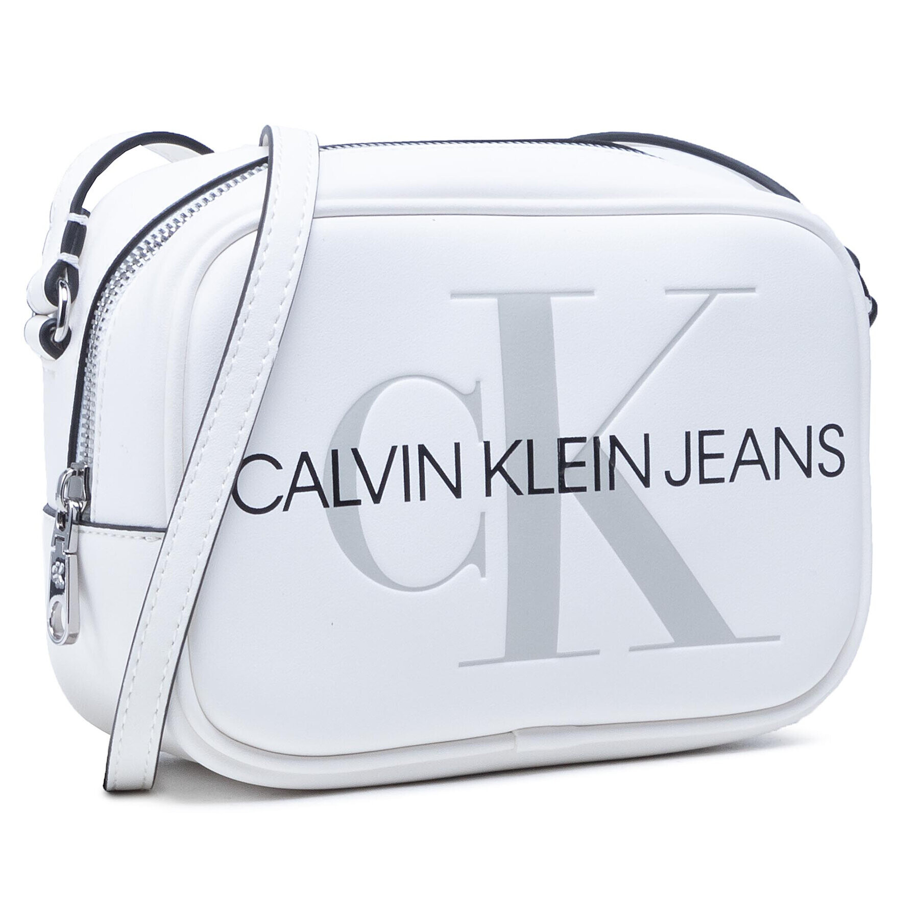 Calvin Klein Jeans Дамска чанта Camera Bag K60K607465 Бял - Pepit.bg