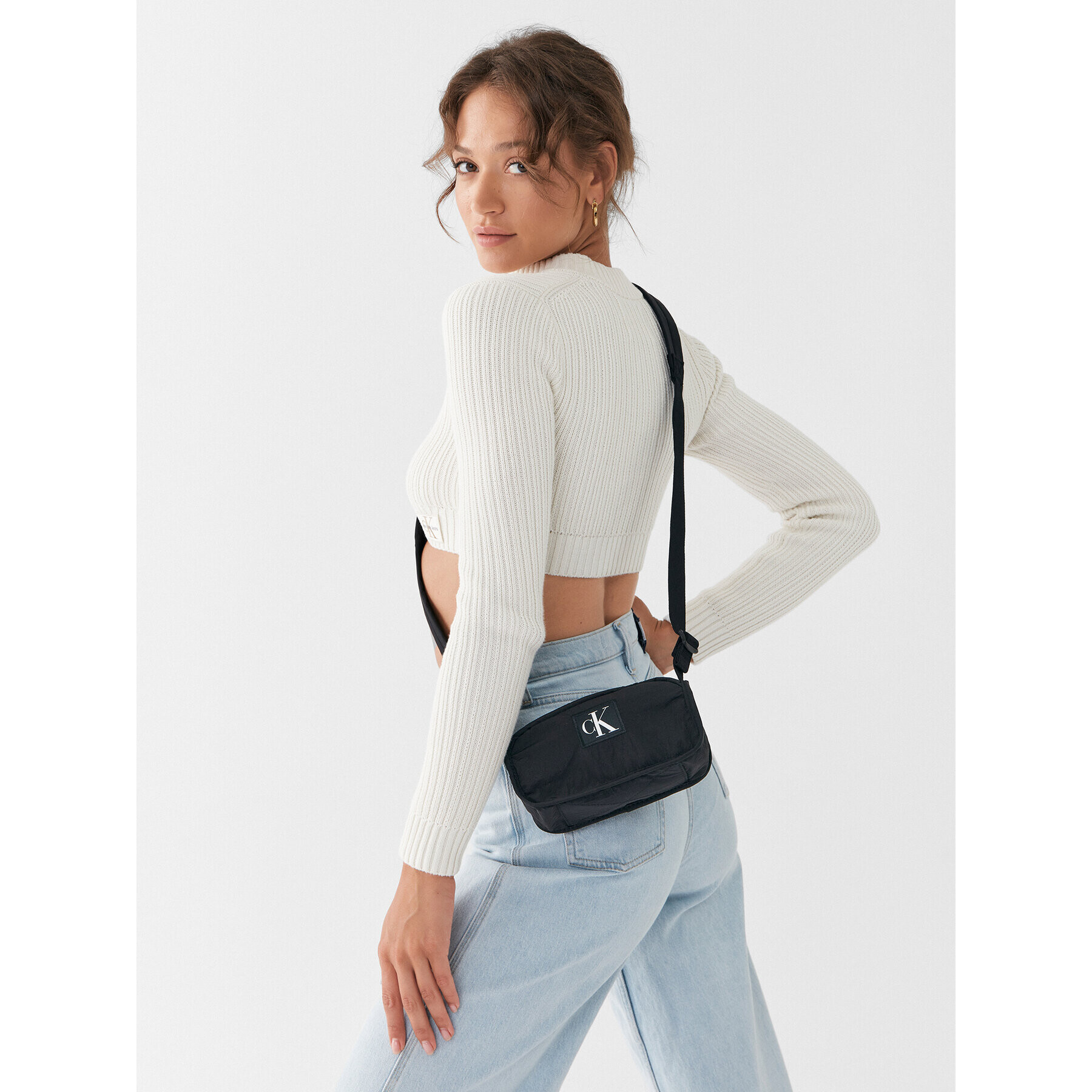 Calvin Klein Jeans Дамска чанта City Nylon Ew Camera Bag K60K610854 Черен - Pepit.bg