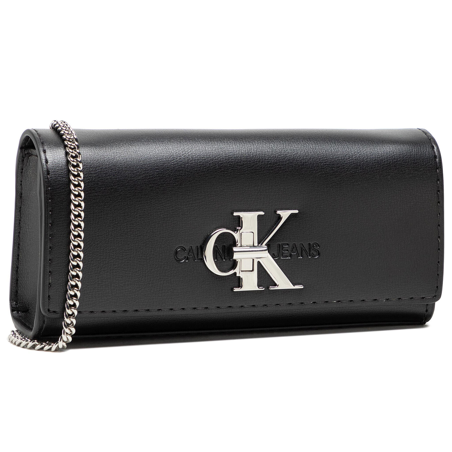 Calvin Klein Jeans Дамска чанта Clutch W/Chain K60K607484 Черен - Pepit.bg