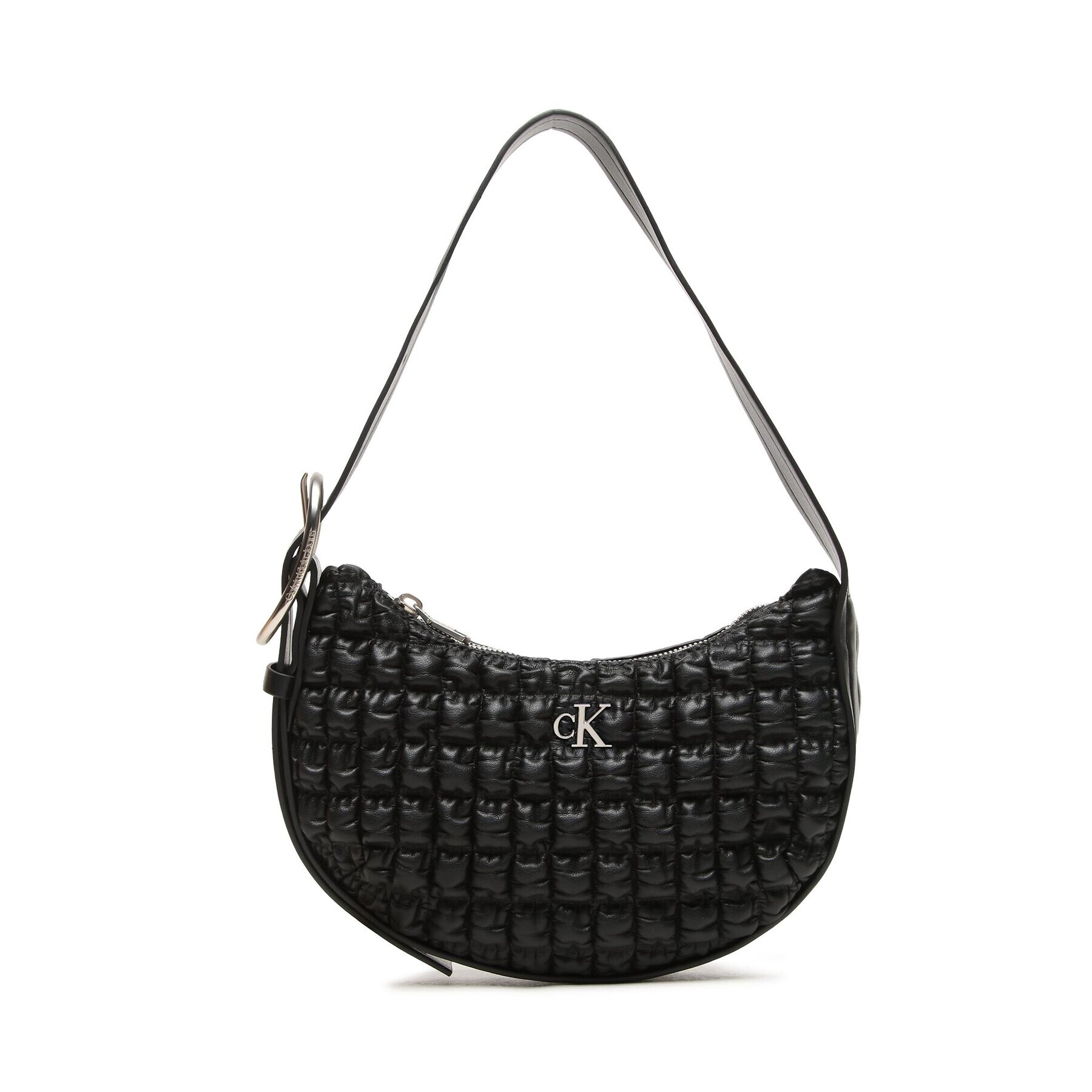 Calvin Klein Jeans Дамска чанта Crescent Buckle Sholuder Bag K60K611037 Черен - Pepit.bg