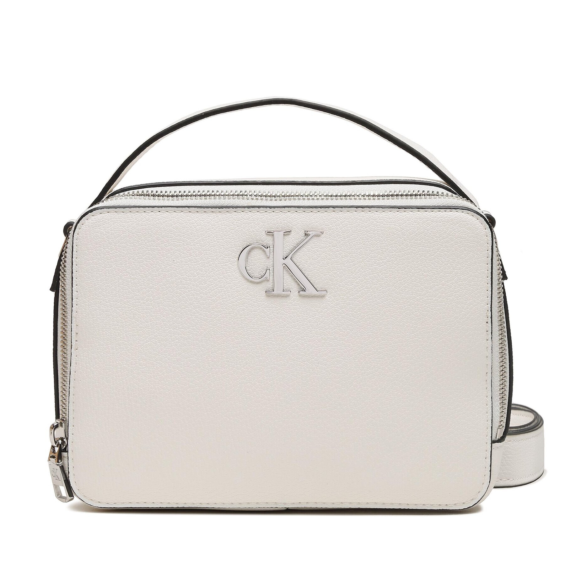 Calvin Klein Jeans Дамска чанта Minimal Monogram Camera 18 K60K610683 Бял - Pepit.bg