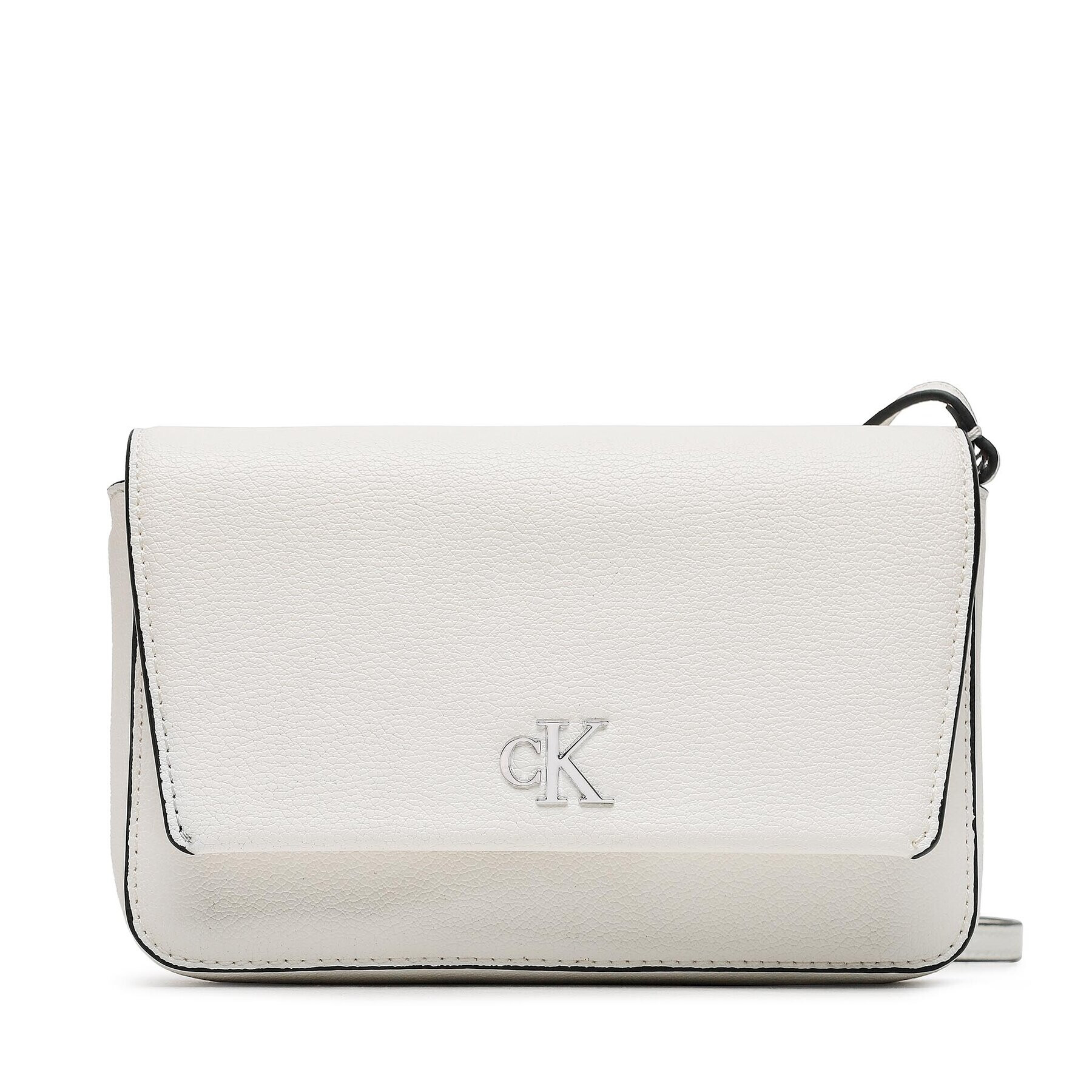 Calvin Klein Jeans Дамска чанта Minimal Monogram Wallet W/Strap K60K610704 Екрю - Pepit.bg