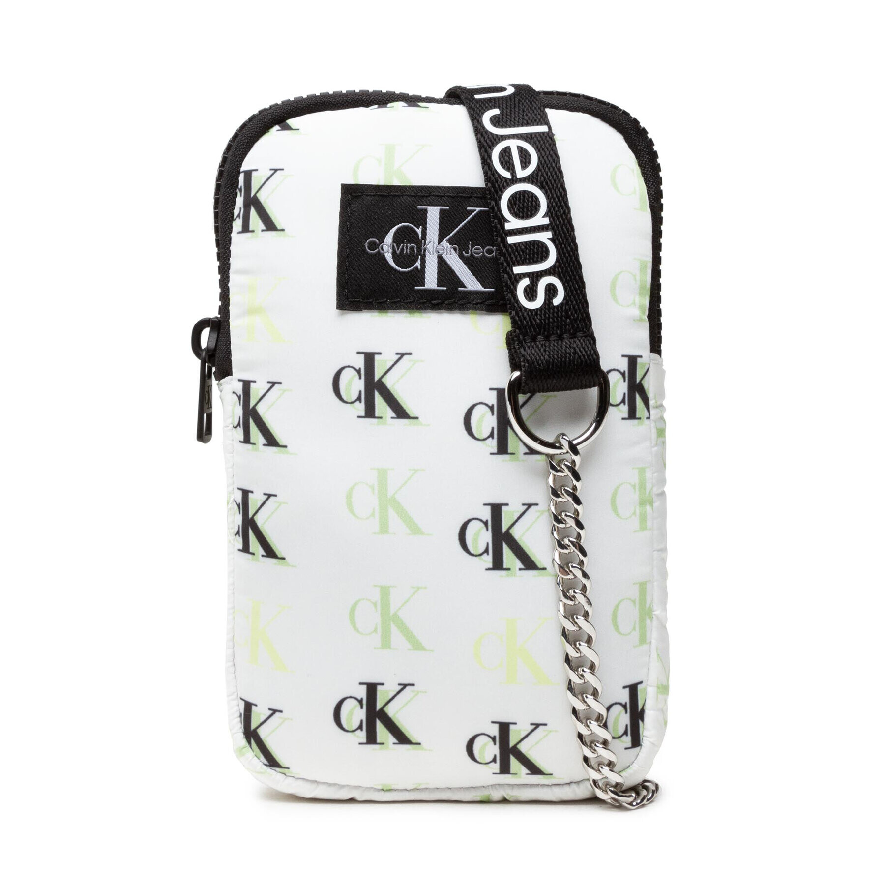 Calvin Klein Jeans Дамска чанта Monogram Aop Crossbody IU0IU00271 Бял - Pepit.bg